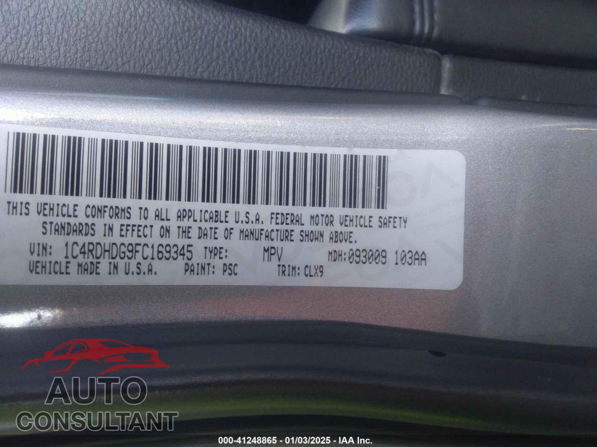 DODGE DURANGO 2015 - 1C4RDHDG9FC169345