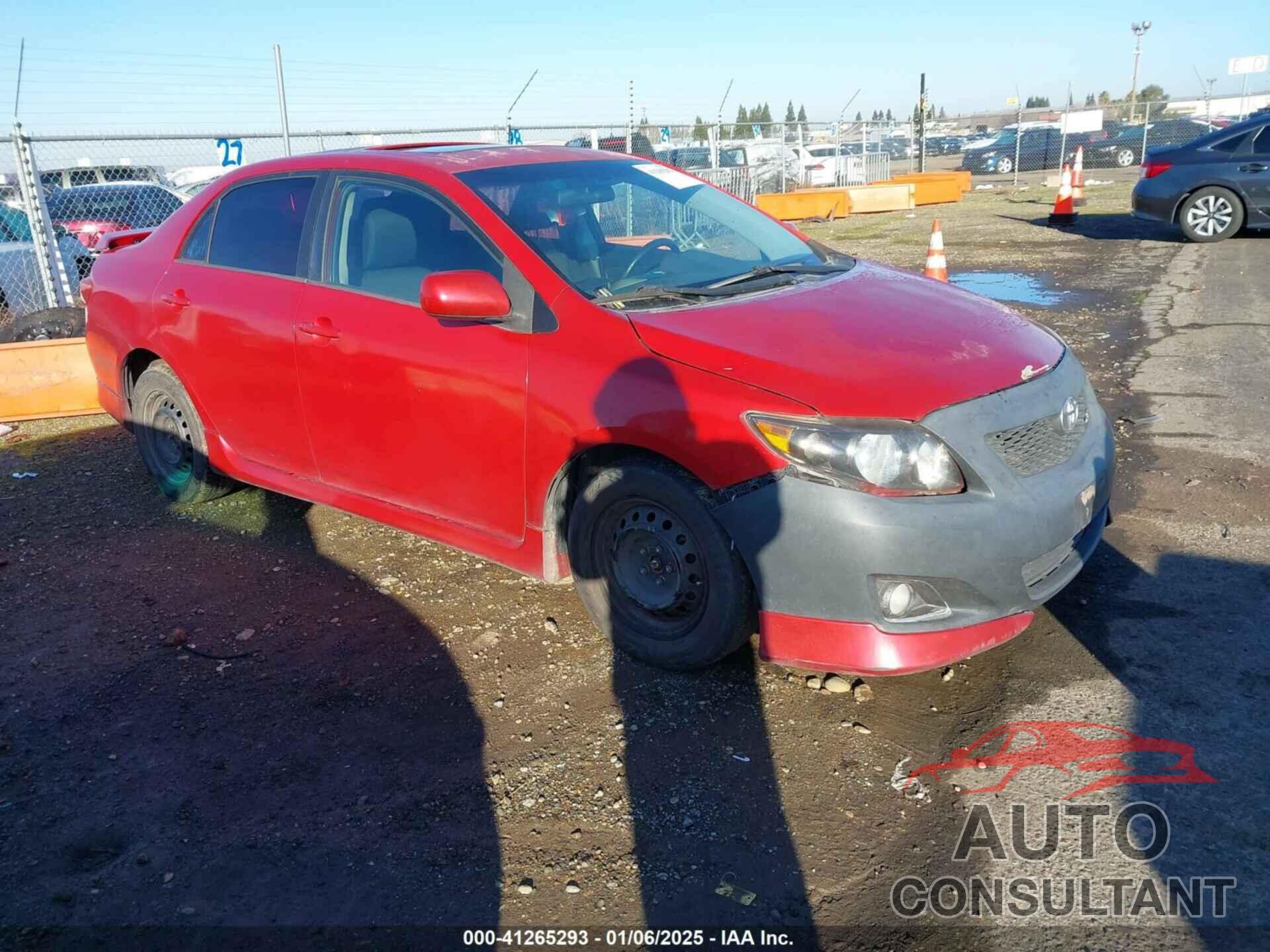TOYOTA COROLLA 2009 - 1NXBU40E39Z051087