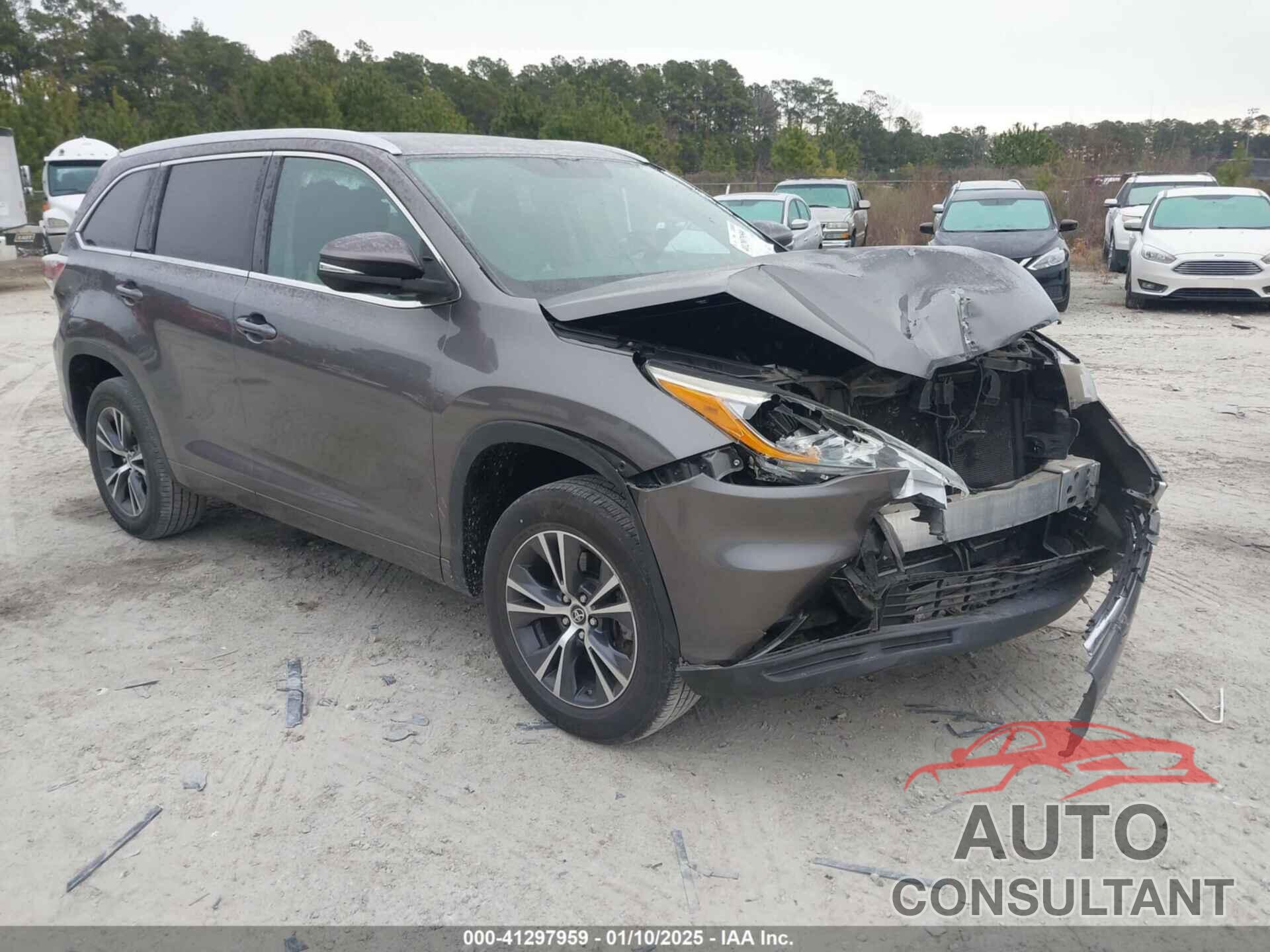 TOYOTA HIGHLANDER 2016 - 5TDKKRFH3GS506319