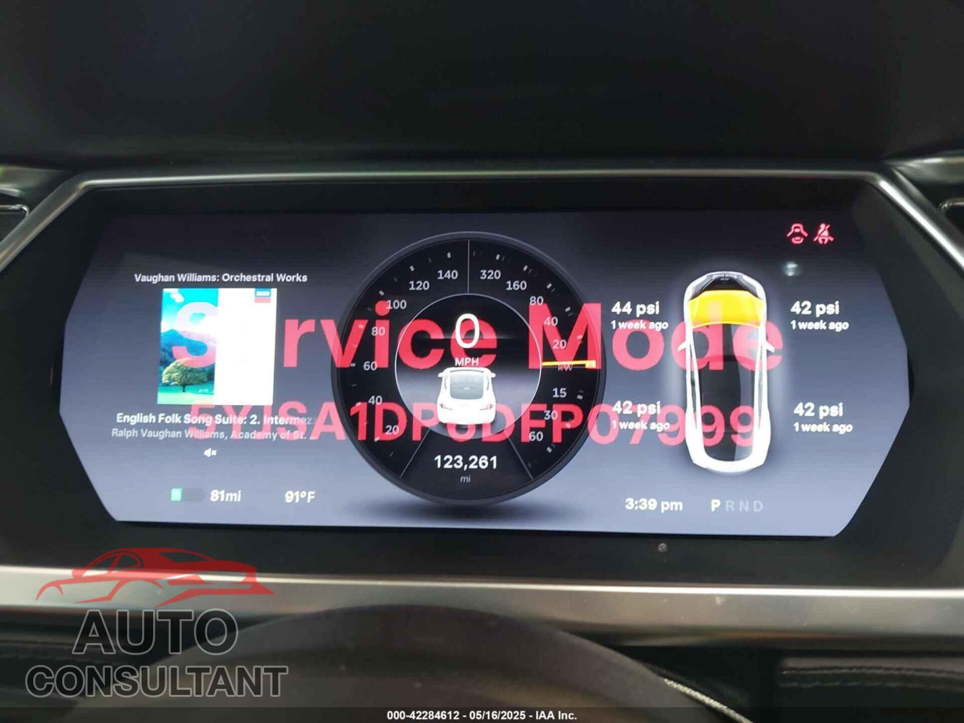 TESLA MODEL S 2013 - 5YJSA1DP6DFP07999