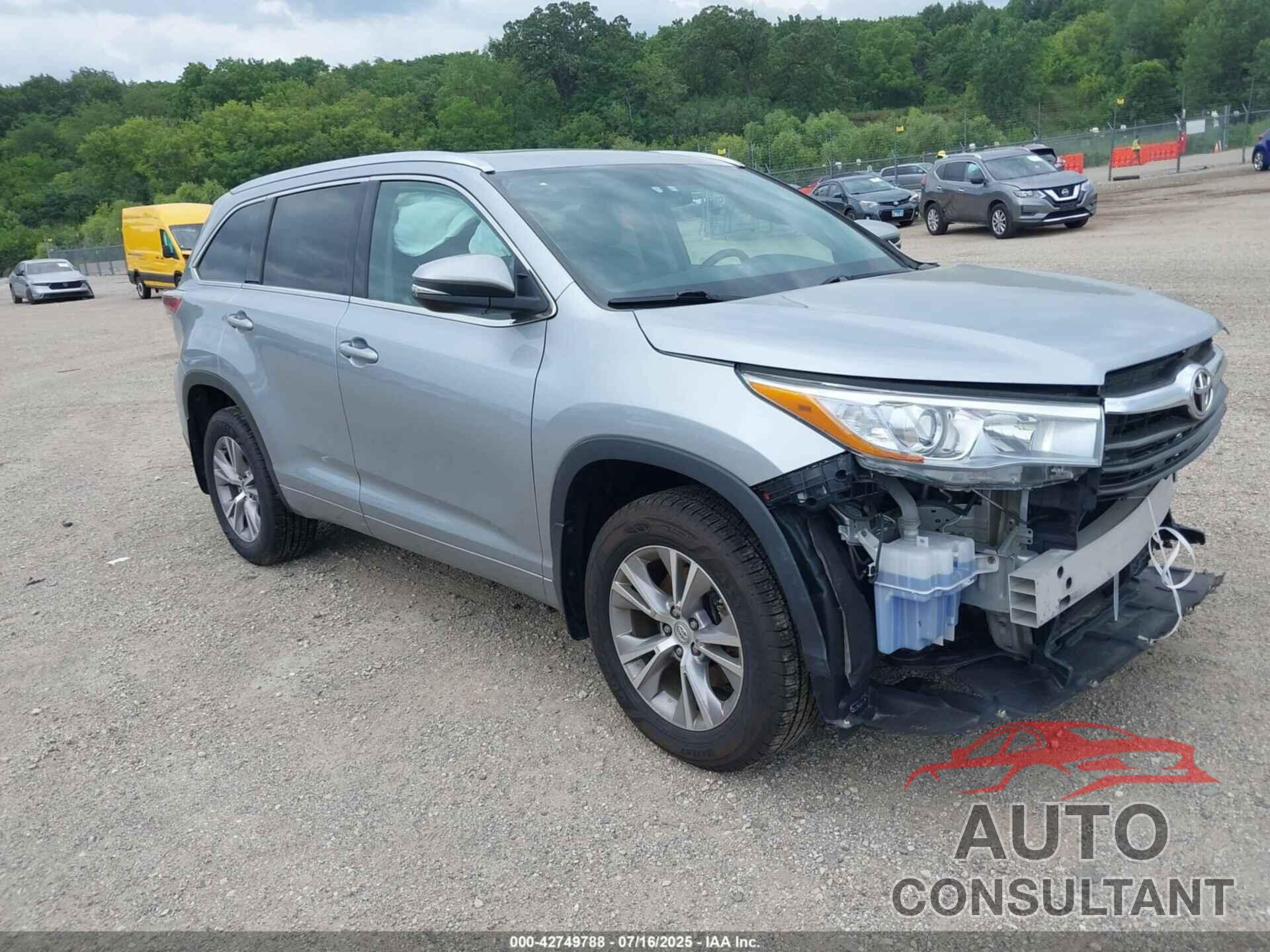 TOYOTA HIGHLANDER 2015 - 5TDJKRFH6FS079163