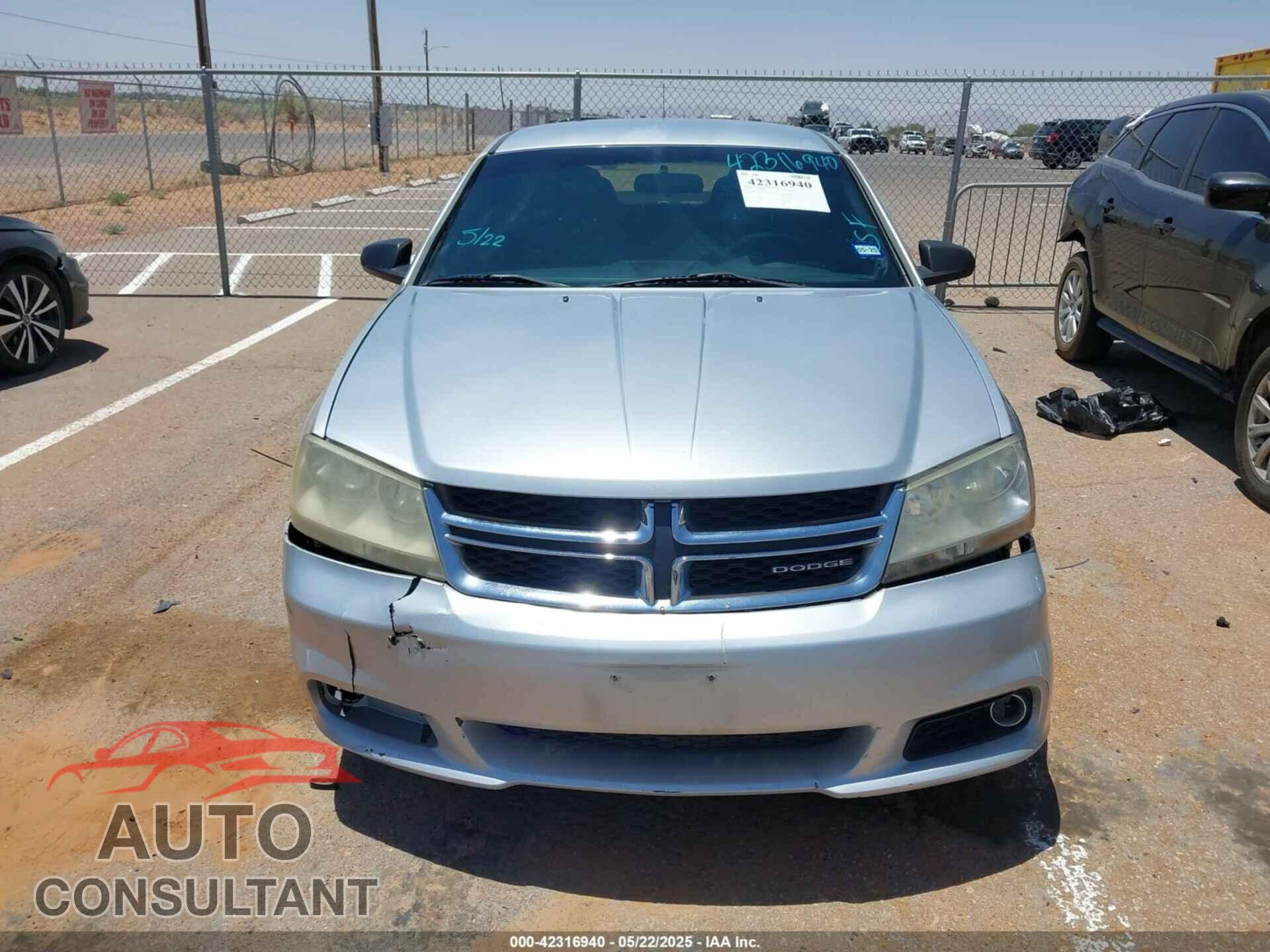DODGE AVENGER 2011 - 1B3BD4FB7BN540322