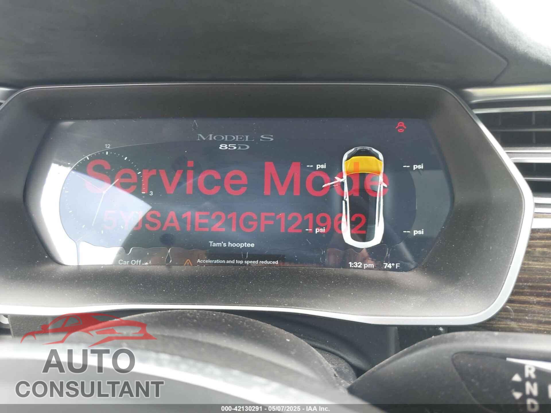TESLA MODEL S 2016 - 5YJSA1E21GF121962