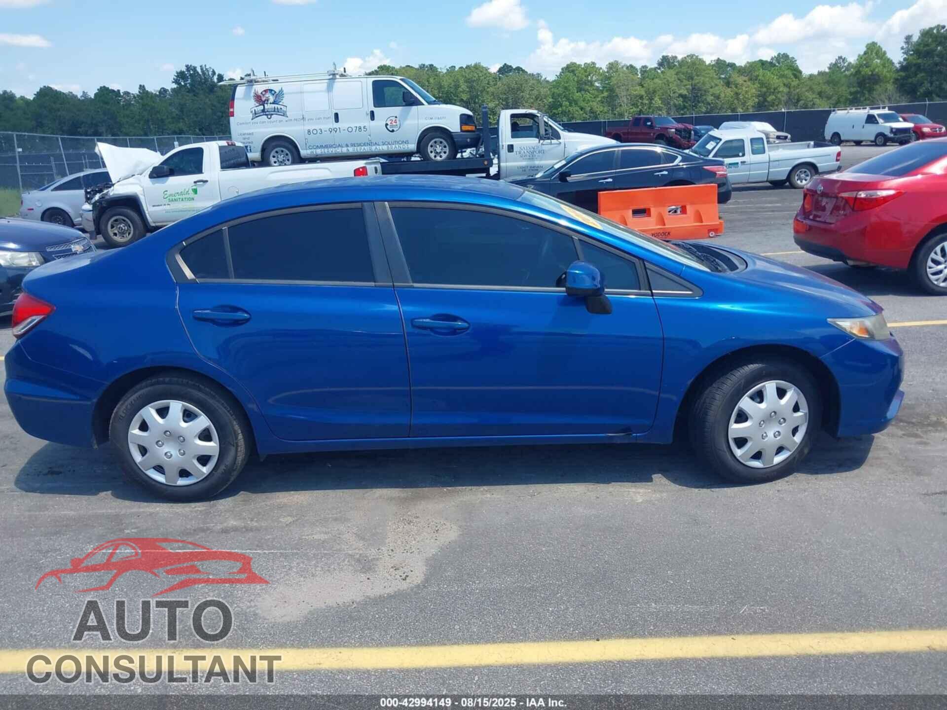 HONDA CIVIC 2013 - 19XFB2F59DE081709