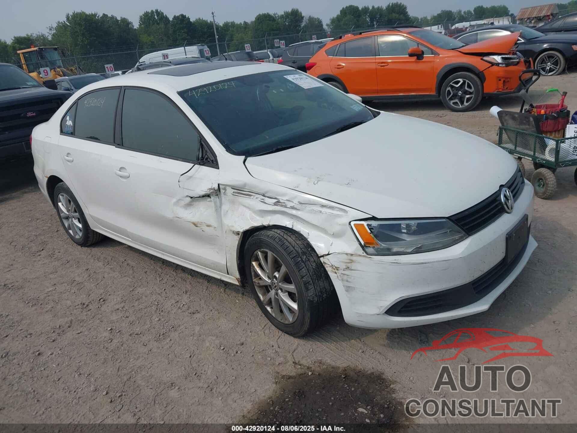 VOLKSWAGEN JETTA 2012 - 3VWDP7AJ7CM342122