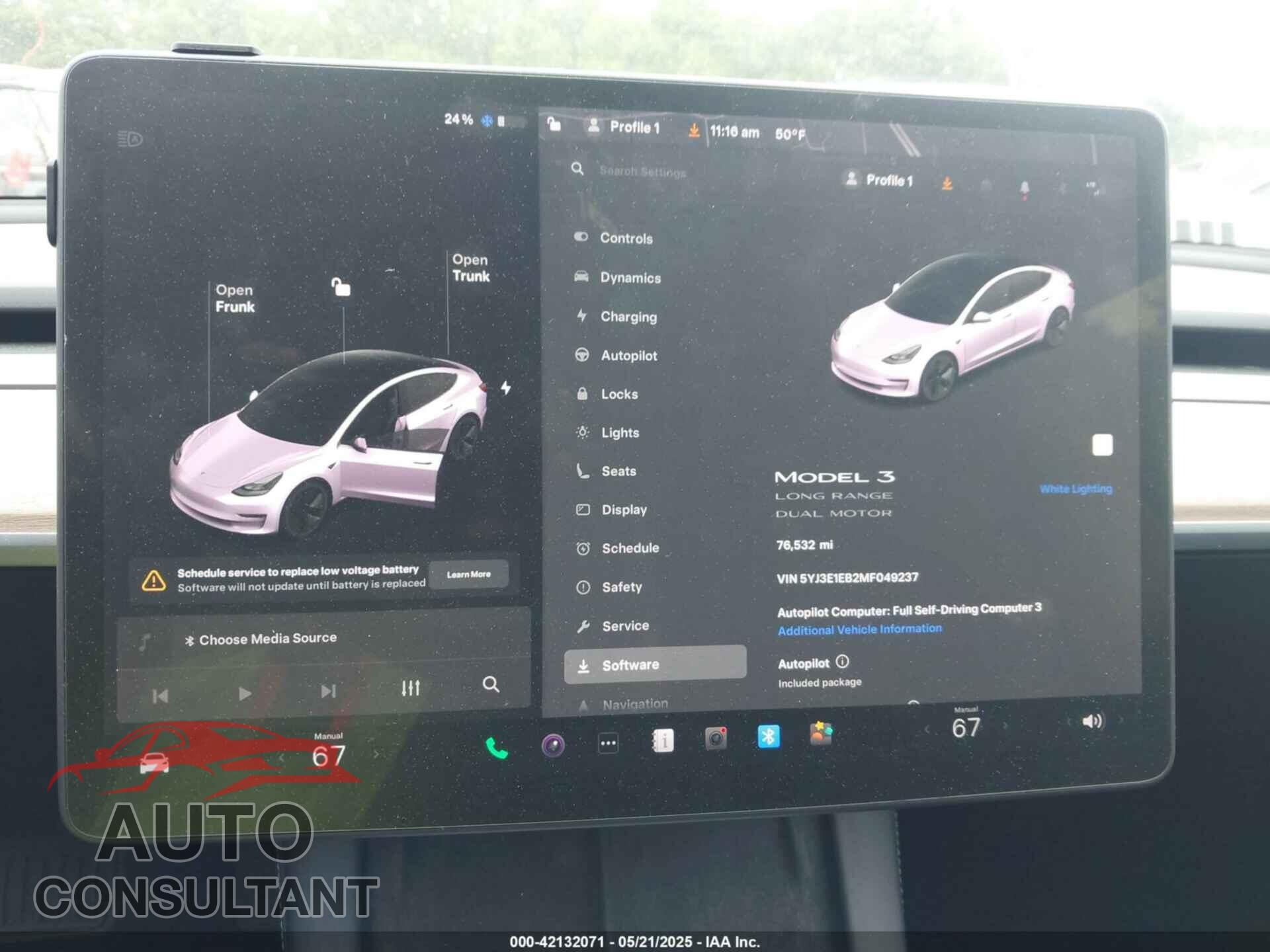 TESLA MODEL 3 2021 - 5YJ3E1EB2MF049237