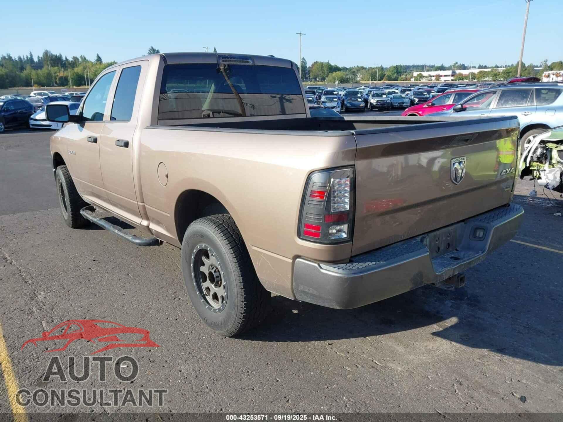 DODGE RAM 1500 2010 - 1D7RV1GP9AS242539