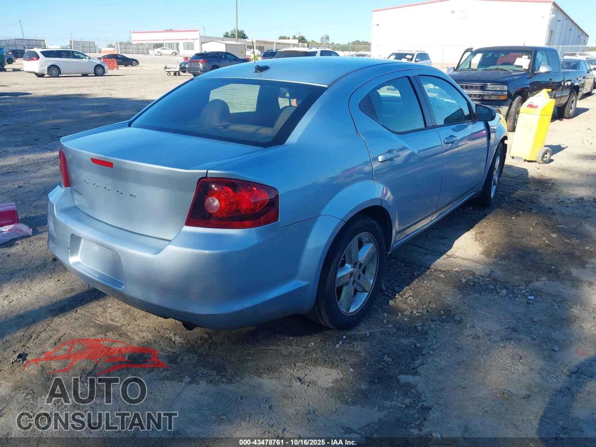 DODGE AVENGER 2013 - 1C3CDZAB7DN602820