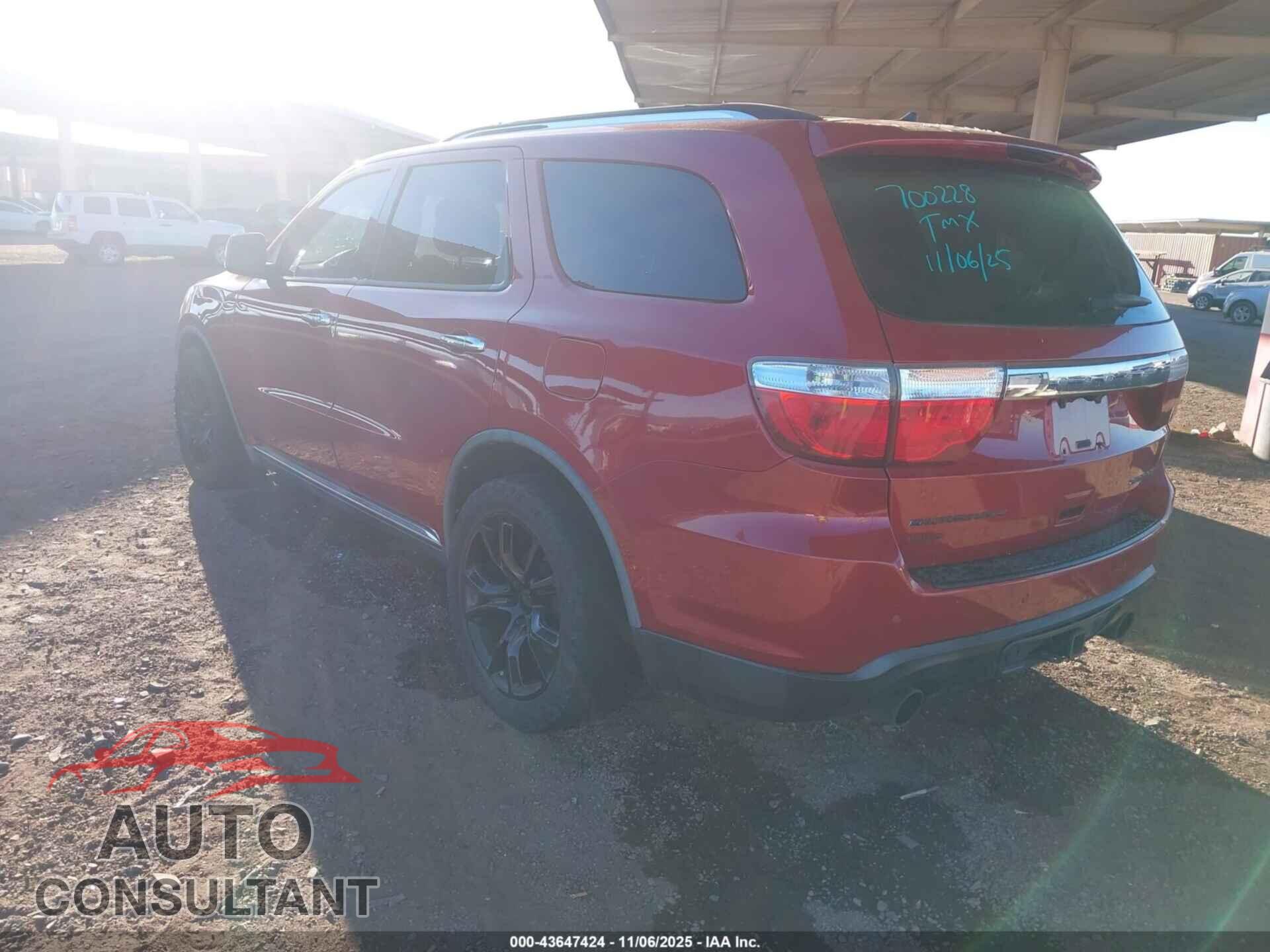 DODGE DURANGO 2011 - 1D4SE5GT6BC700228