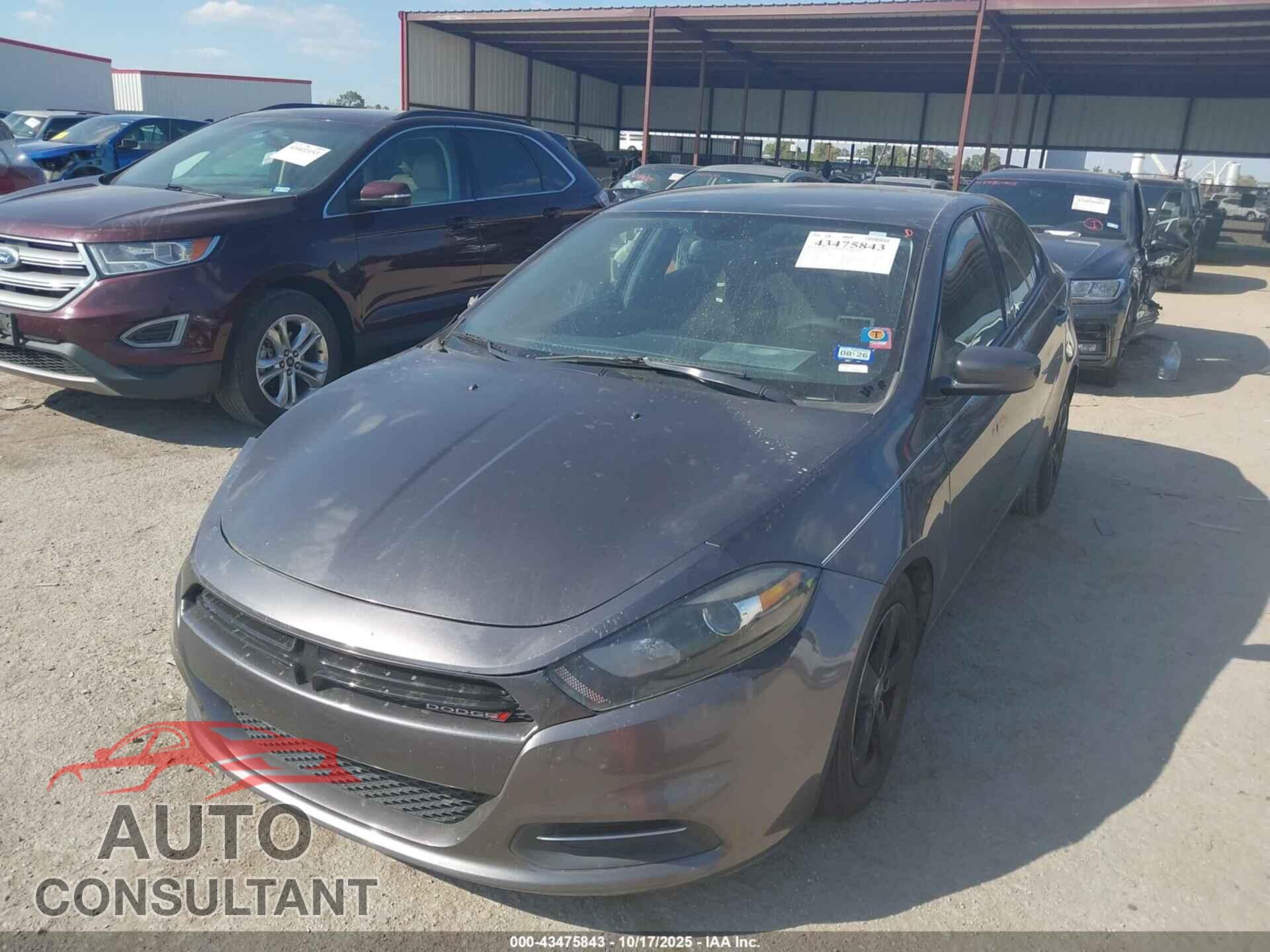 DODGE DART 2015 - 1C3CDFBB1FD300154