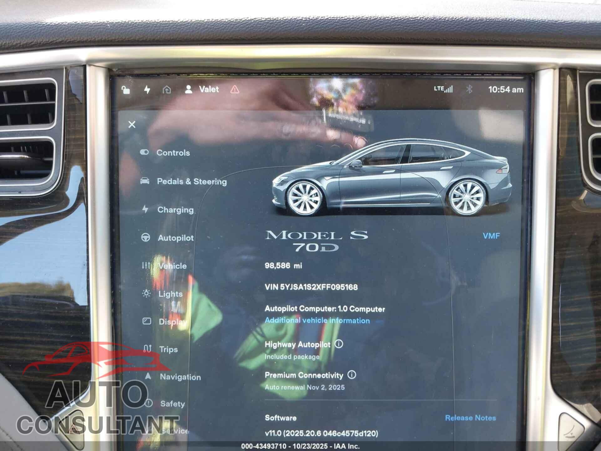 TESLA MODEL S 2015 - 5YJSA1S2XFF095168