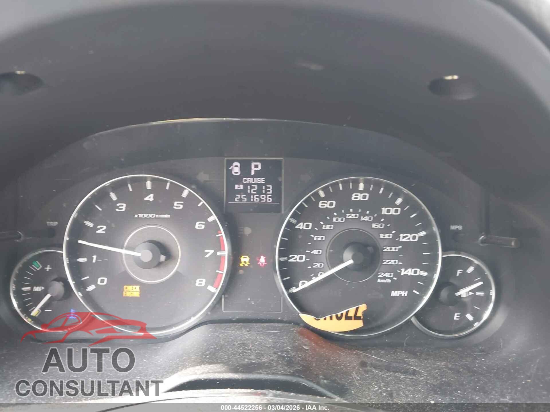 SUBARU OUTBACK 2012 - 4S4BRCCC8C3231264