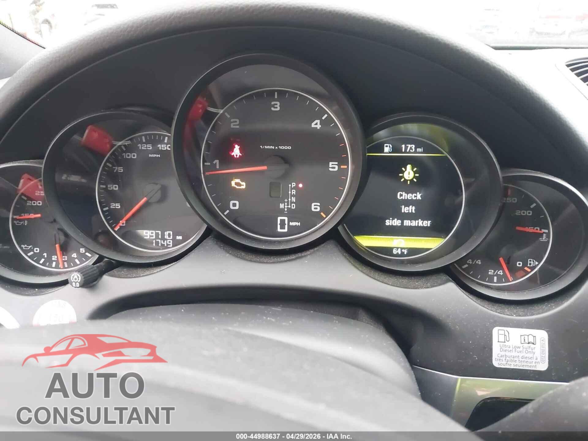 PORSCHE CAYENNE 2014 - WP1AF2A21ELA45709