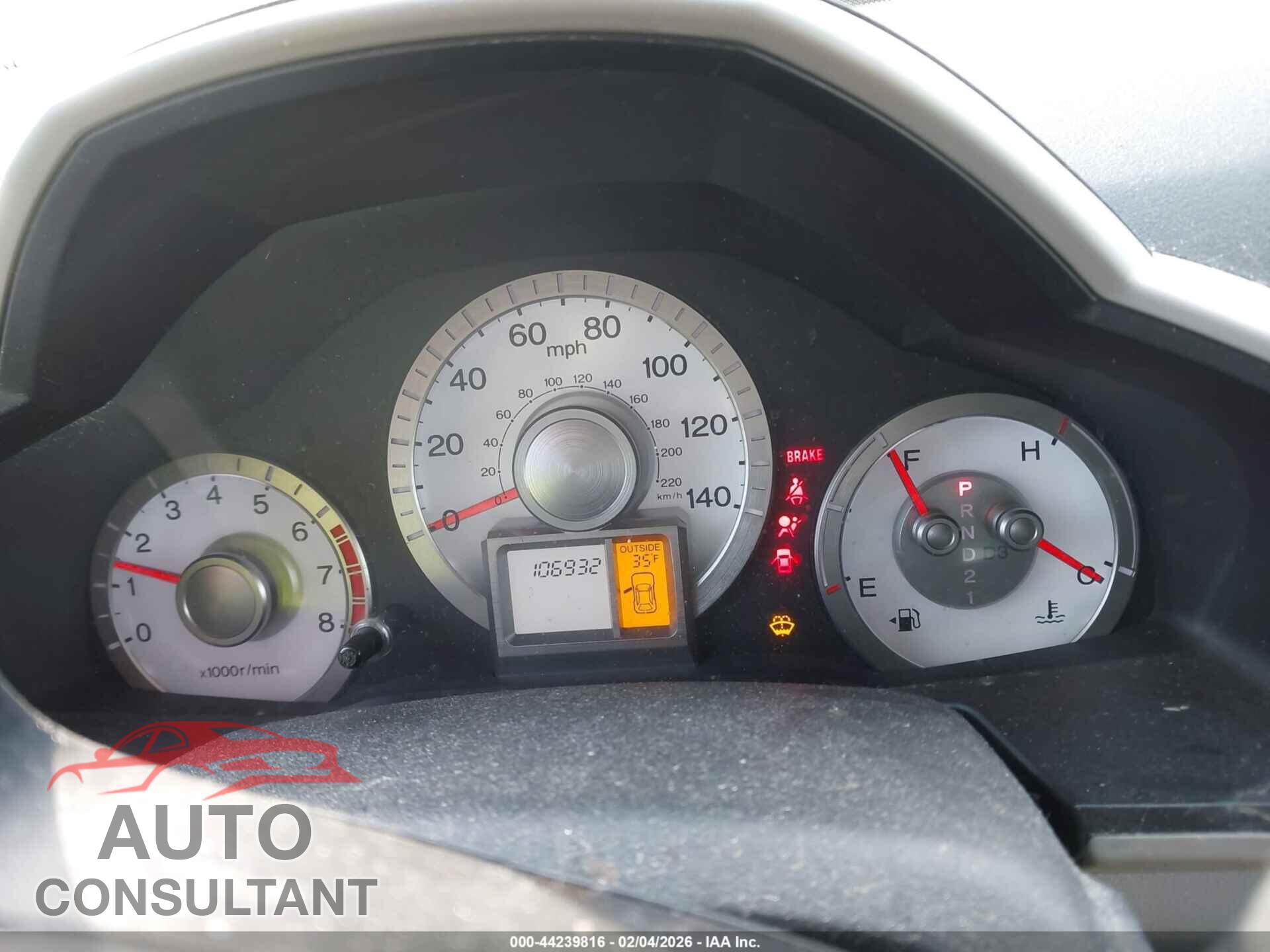 HONDA PILOT 2011 - 5FNYF4H4XBB034306