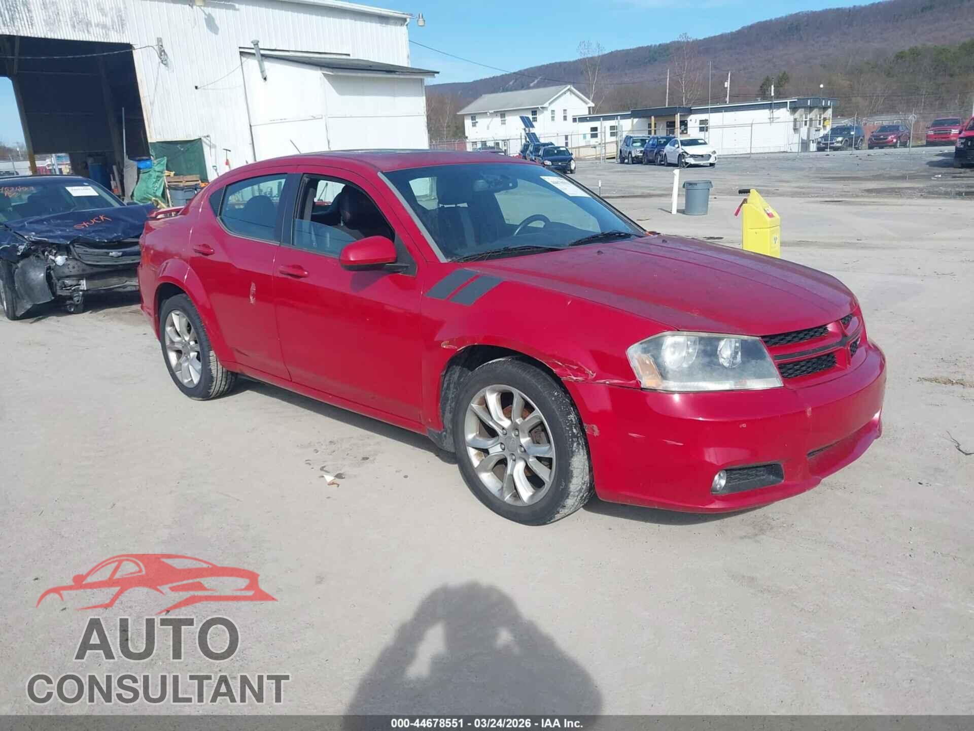 DODGE AVENGER 2012 - 1C3CDZBG9CN189940