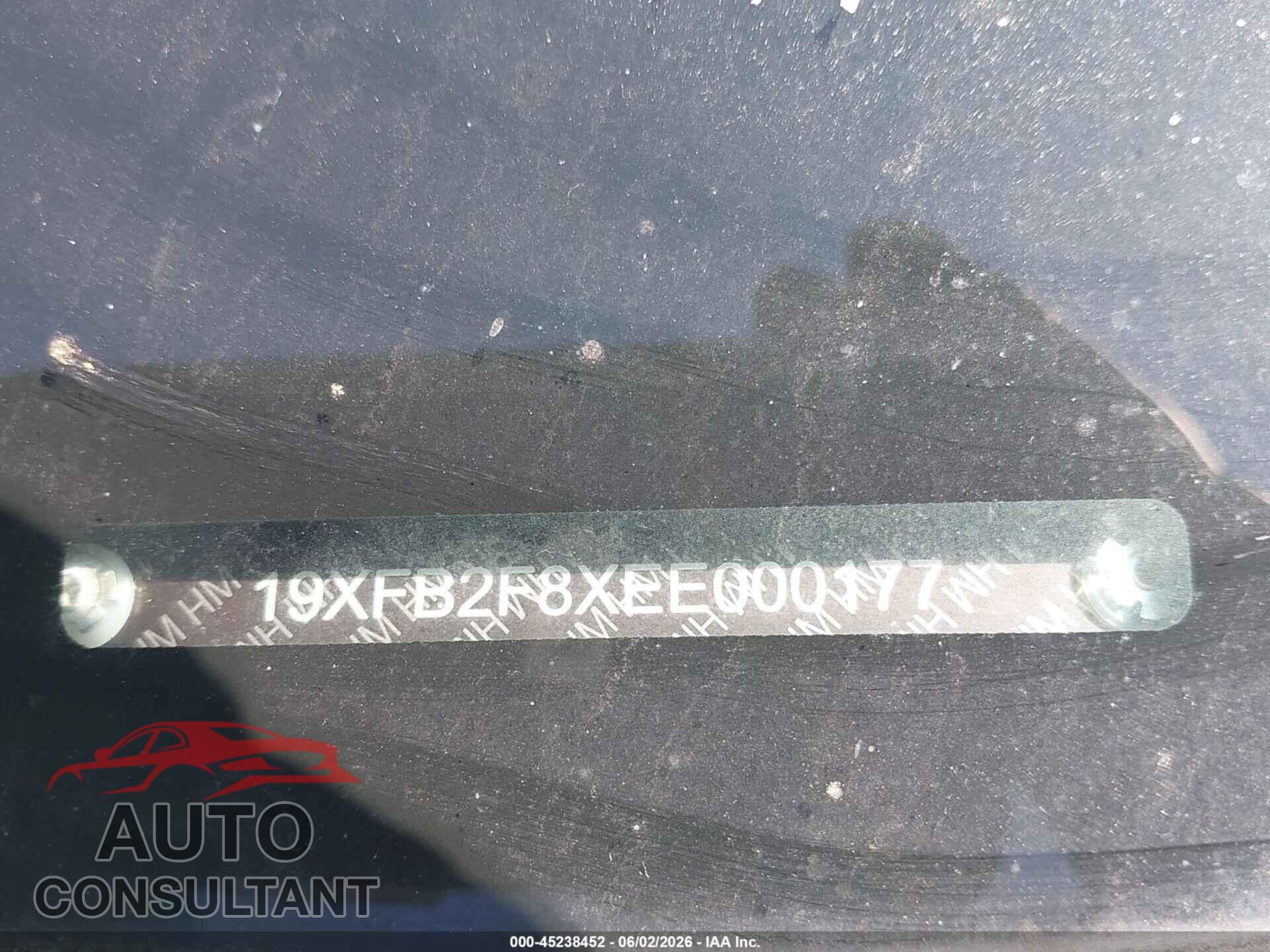 HONDA CIVIC 2014 - 19XFB2F8XEE000177