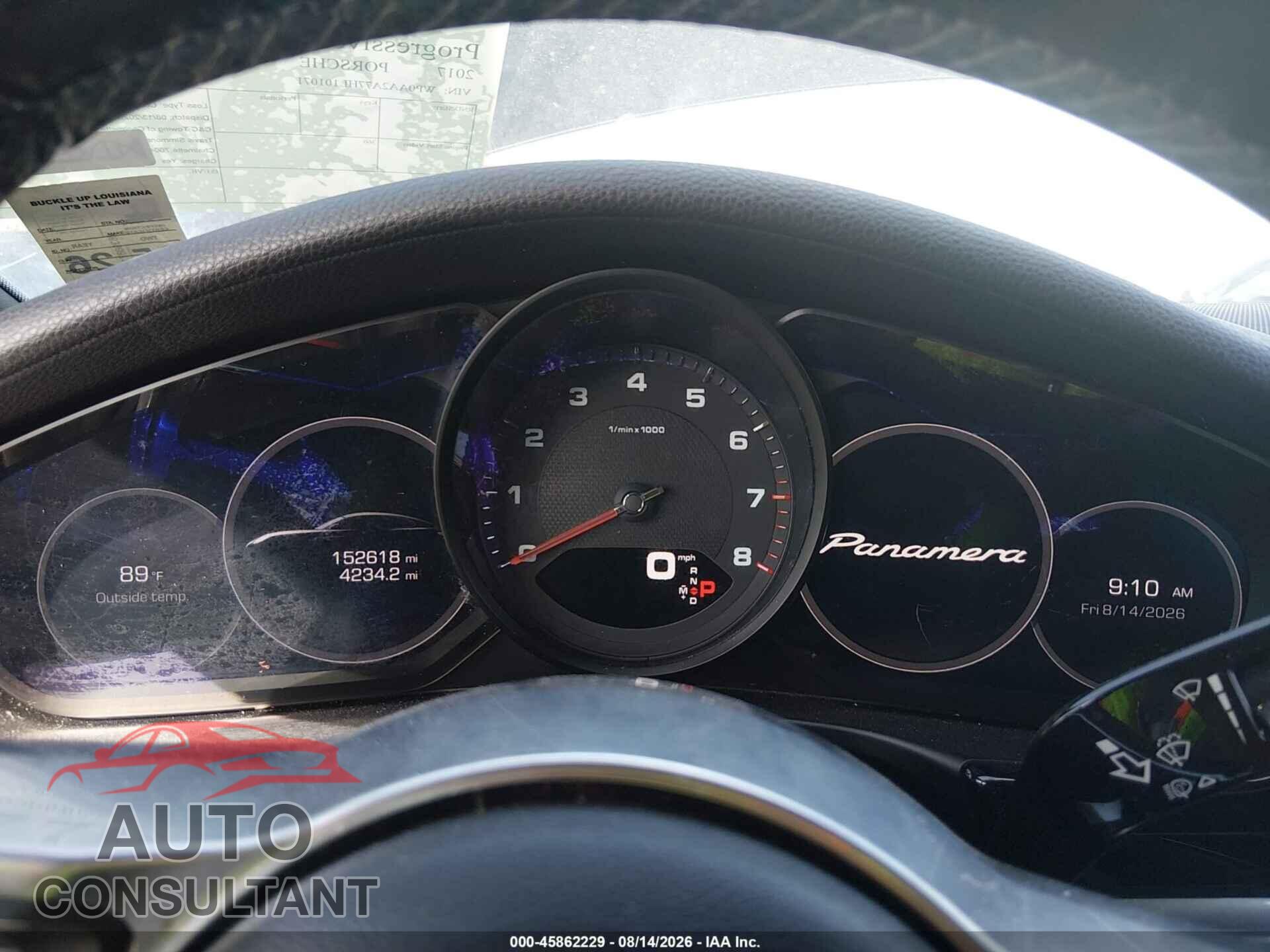 PORSCHE PANAMERA 2017 - WP0AA2A77HL101071