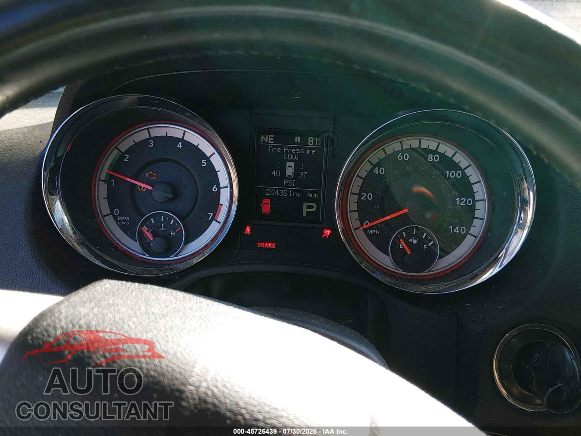 DODGE DURANGO 2011 - 1D4RE4GG2BC654117