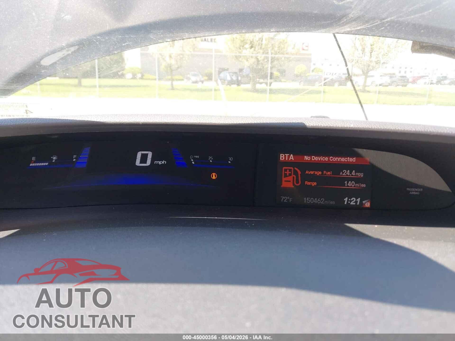 HONDA CIVIC 2013 - 19XFB2F94DE263255