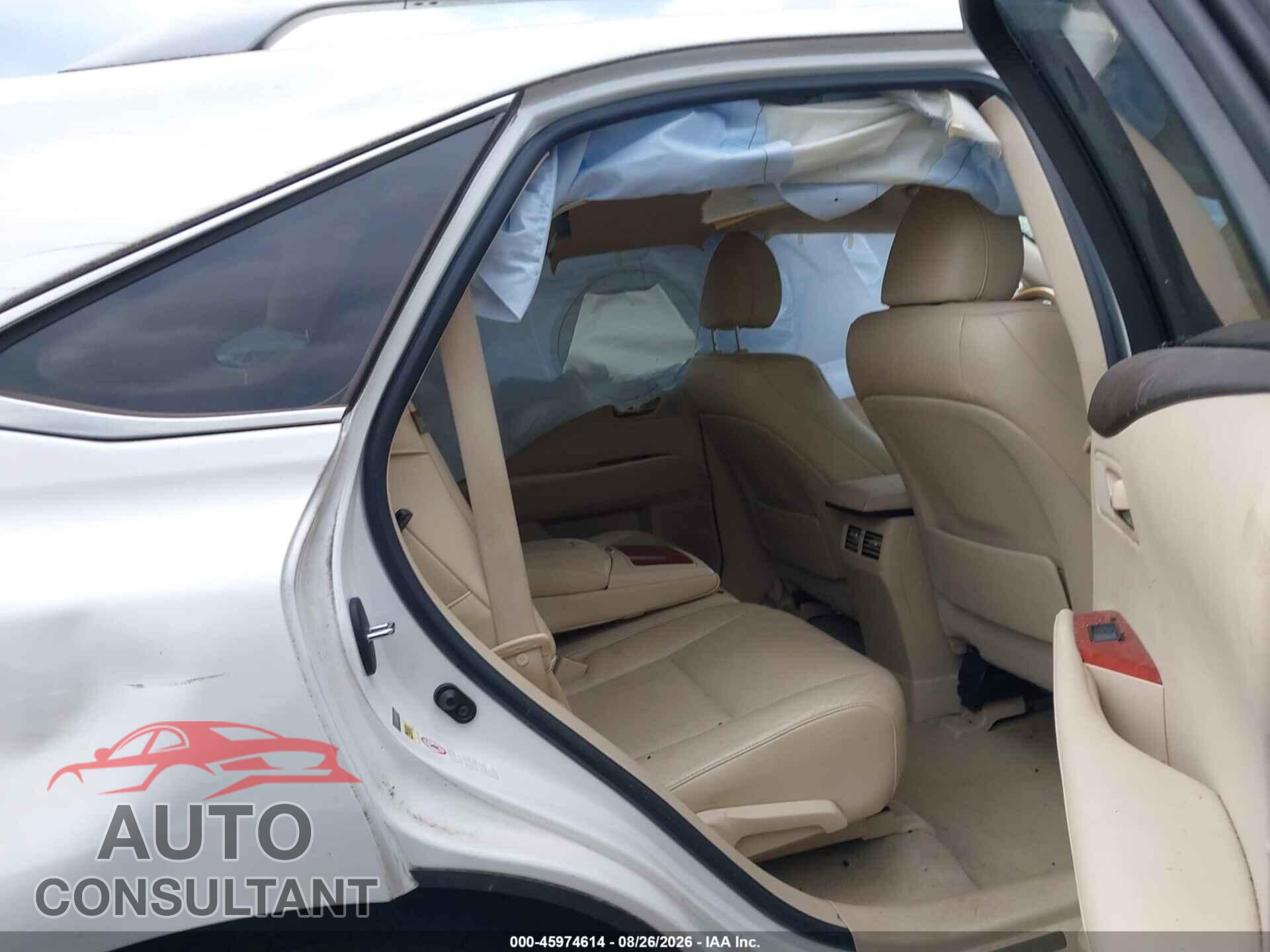 LEXUS RX 350 2012 - 2T2BK1BA9CC140911