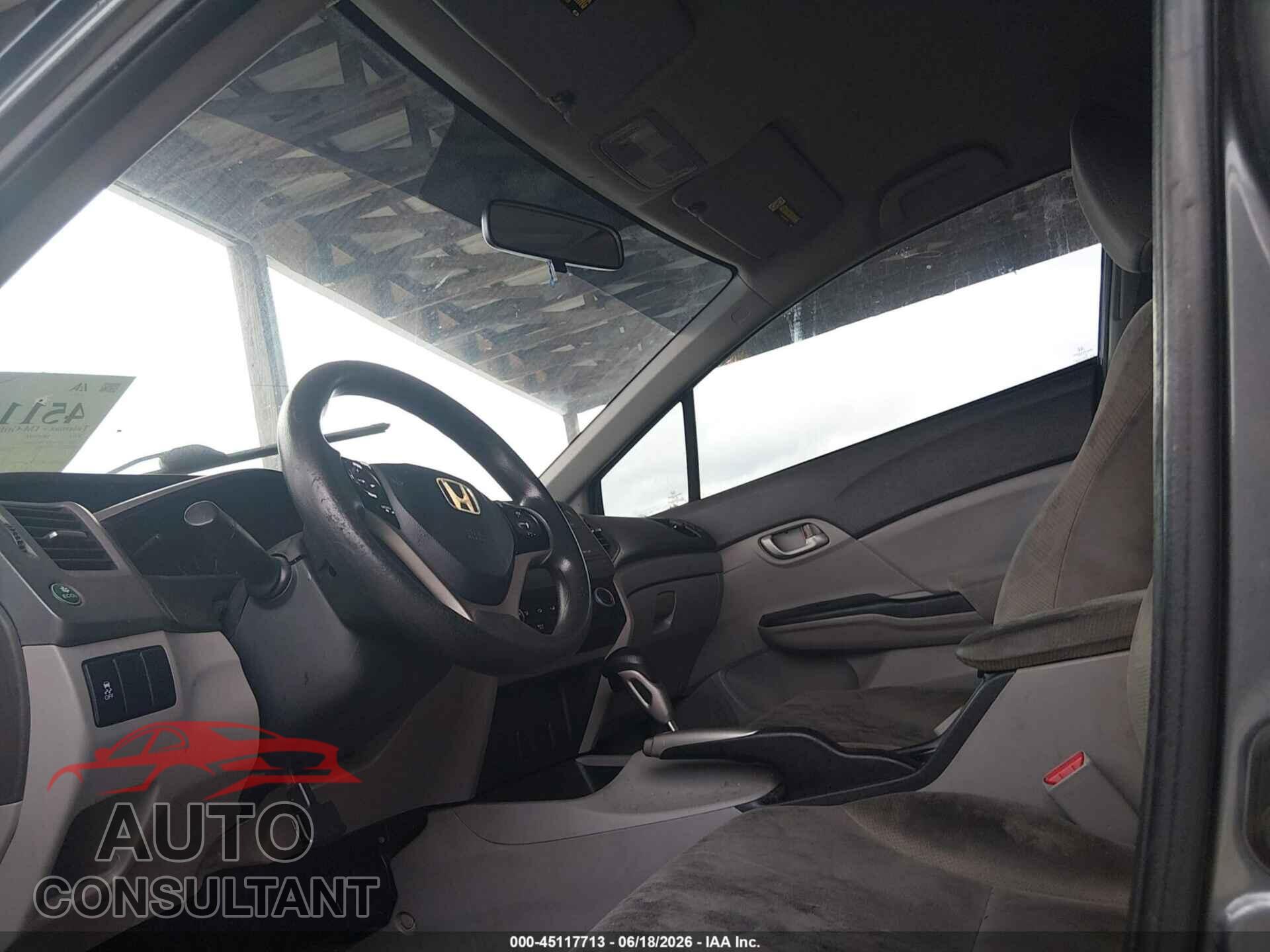 HONDA CIVIC 2012 - 2HGFB2F54CH318577