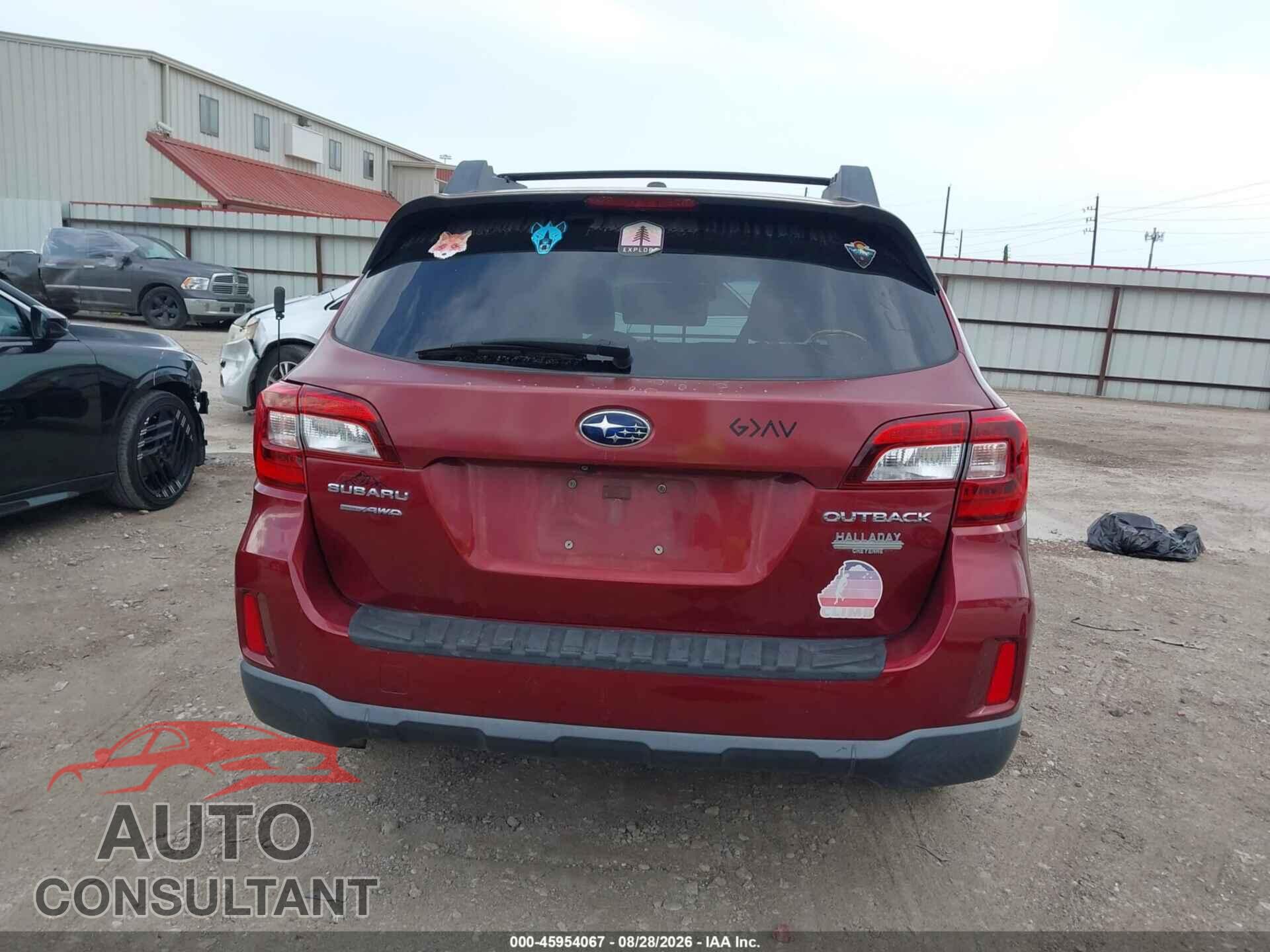 SUBARU OUTBACK 2015 - 4S4BSBLC6F3337229