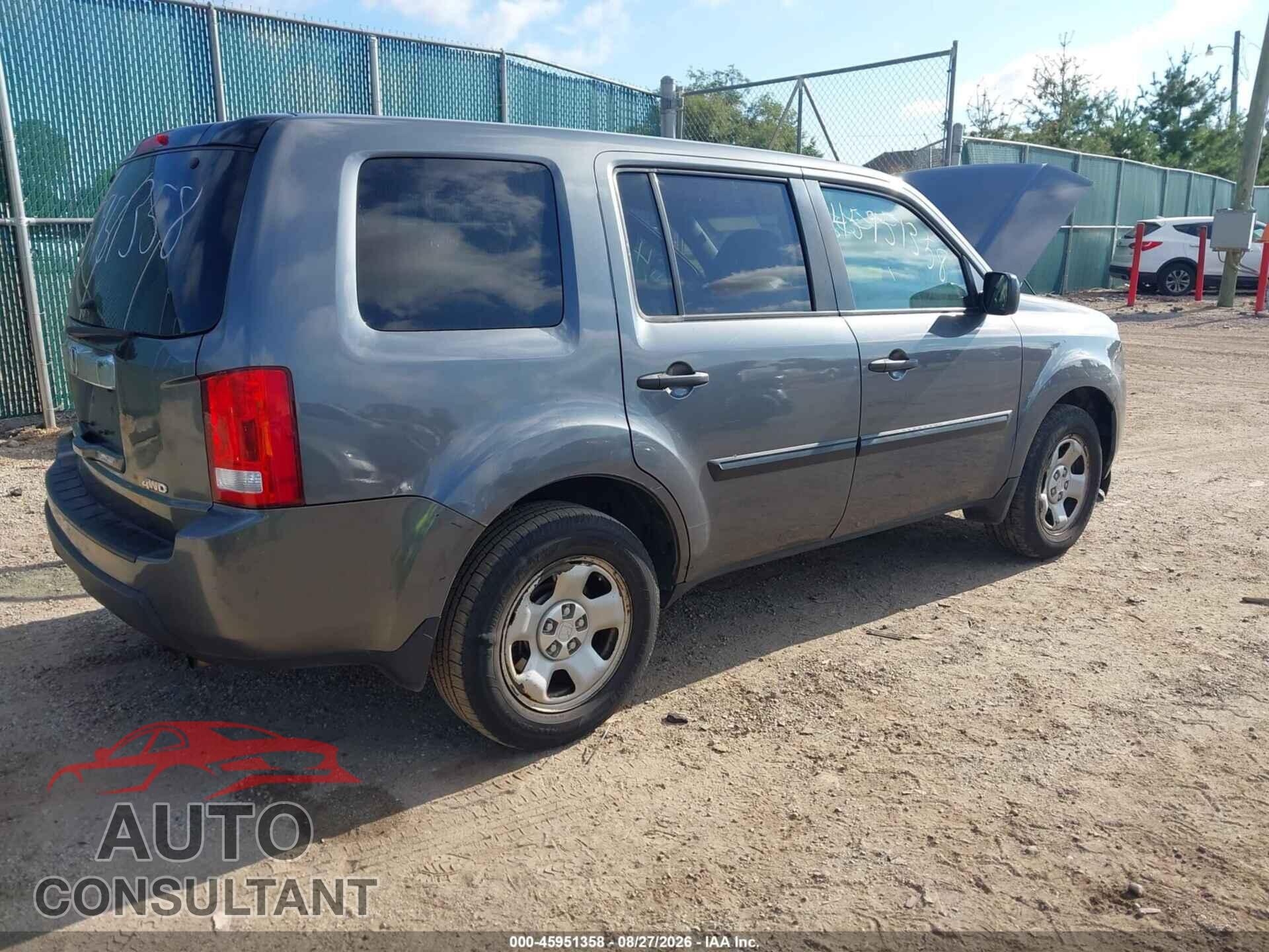 HONDA PILOT 2012 - 5FNYF4H2XCB013410