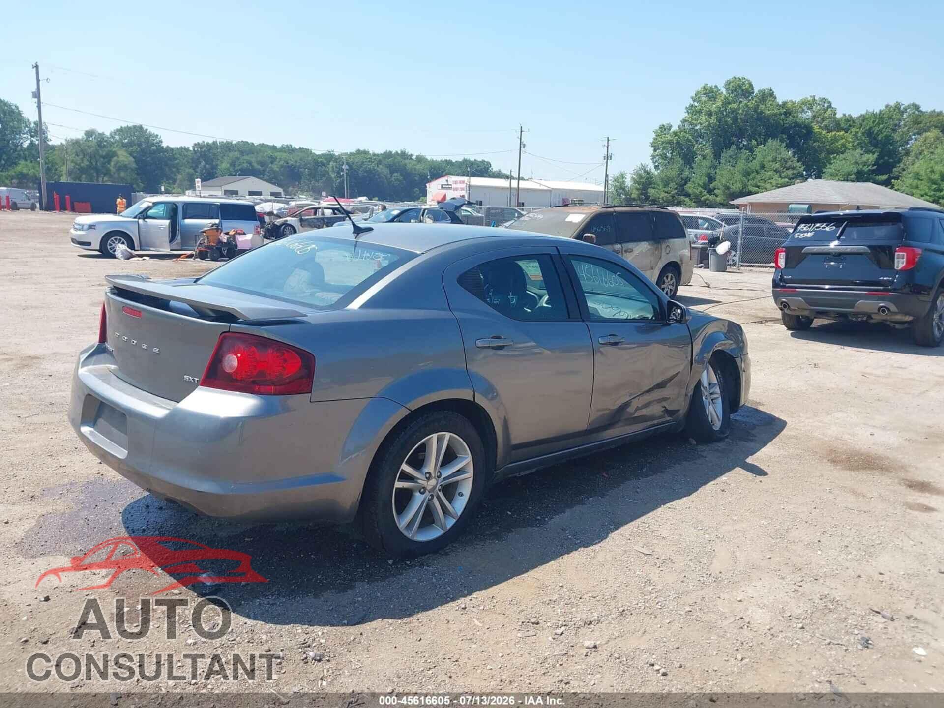 DODGE AVENGER 2013 - 1C3CDZCB1DN502225