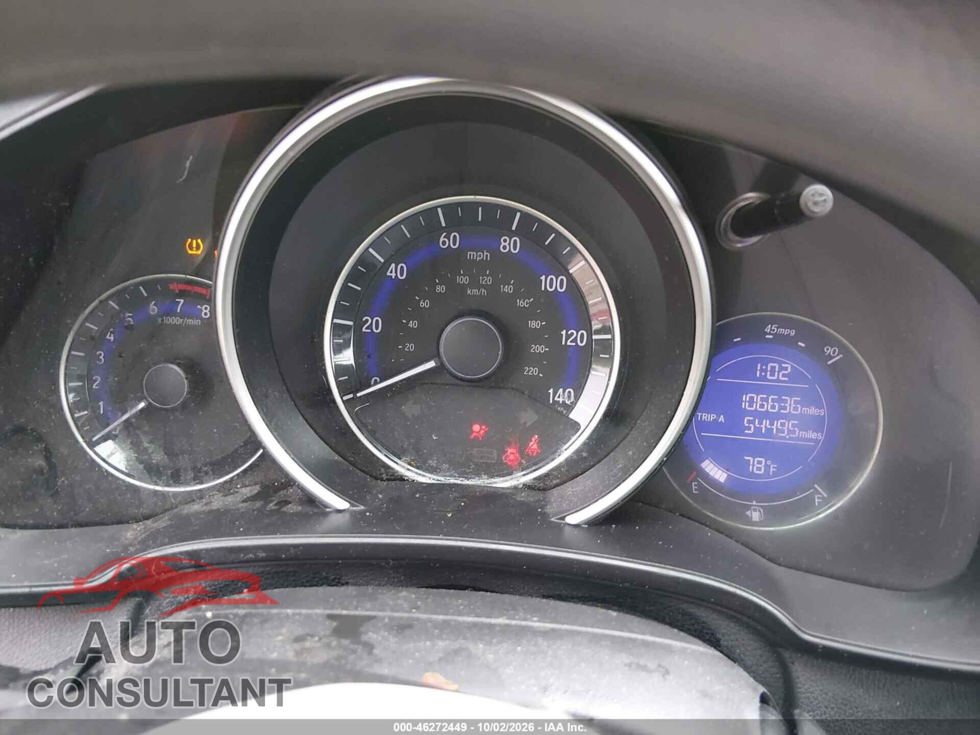HONDA FIT 2017 - JHMGK5H58HS005497