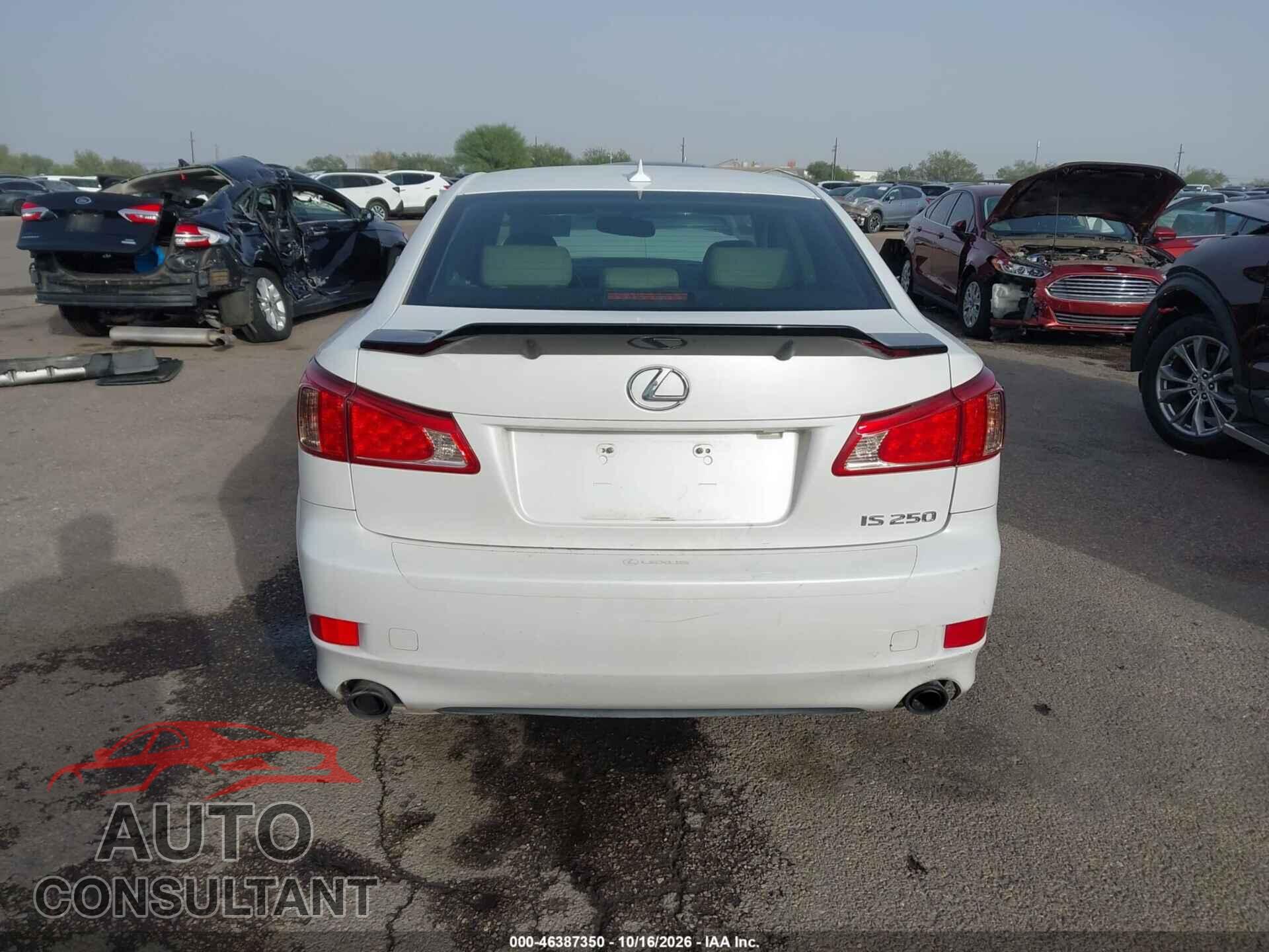 LEXUS IS 250 2012 - JTHBF5C25C5160530