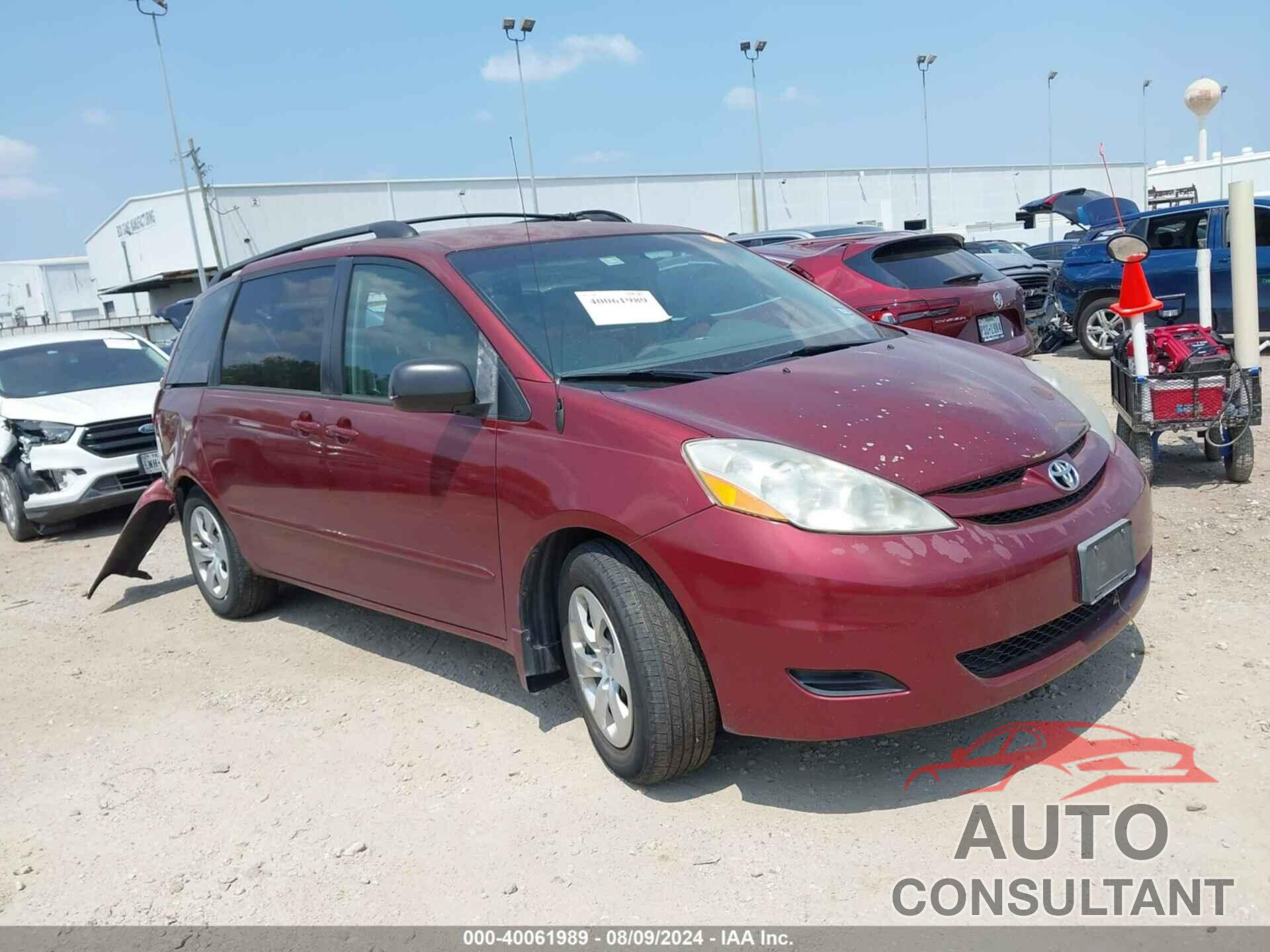 TOYOTA SIENNA 2009 - 5TDZK23CX9S254635