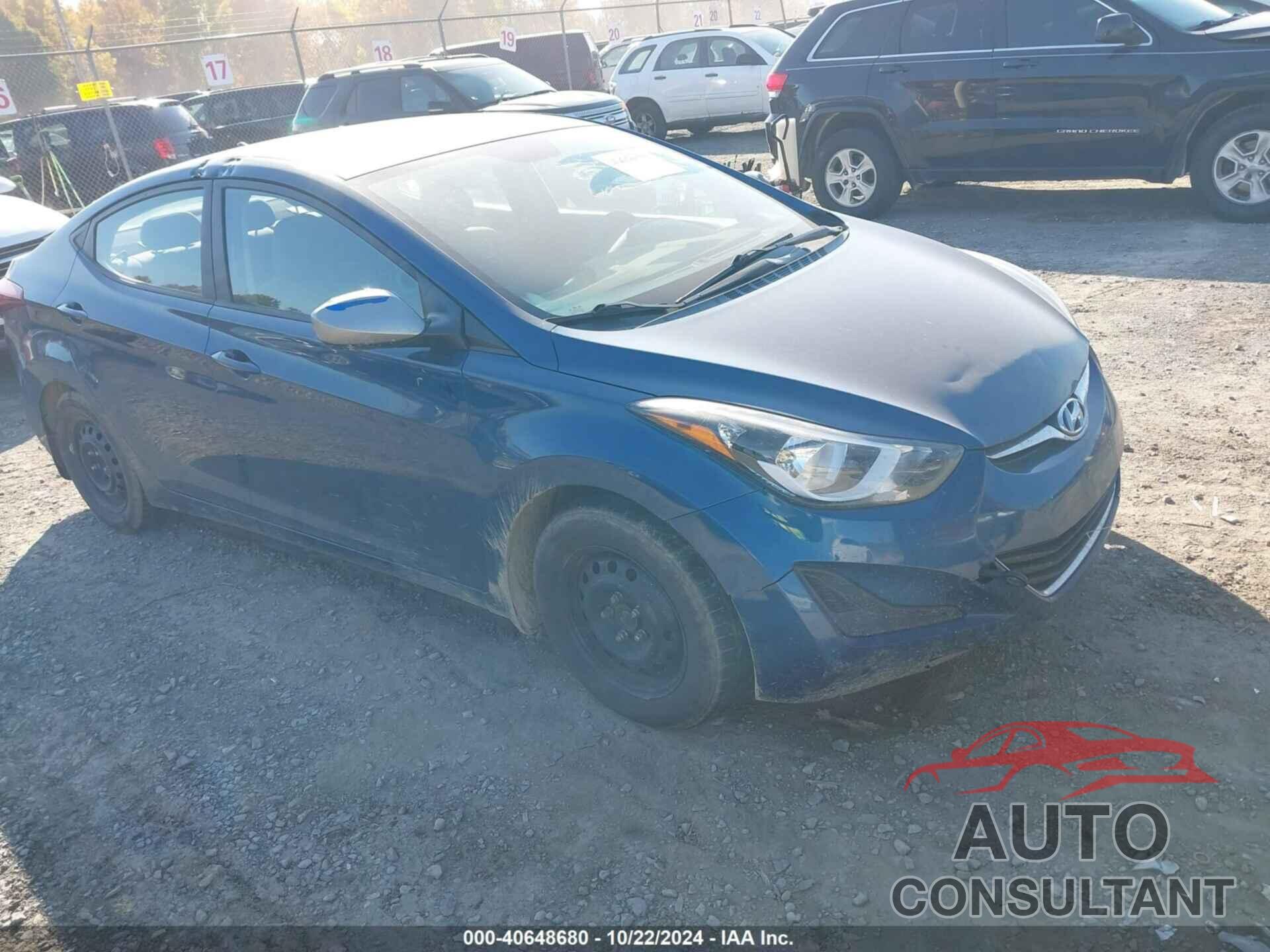 HYUNDAI ELANTRA 2016 - KMHDH4AE3GU523569