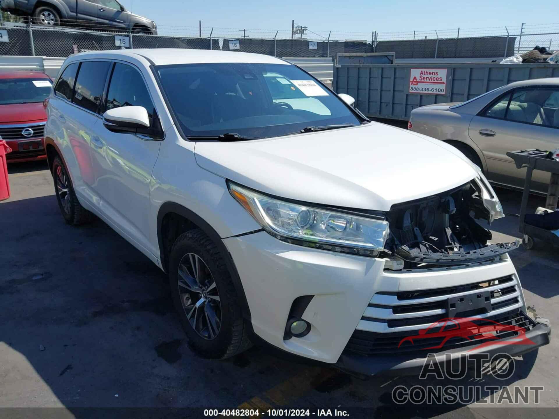 TOYOTA HIGHLANDER 2018 - 5TDZZRFH1JS248917