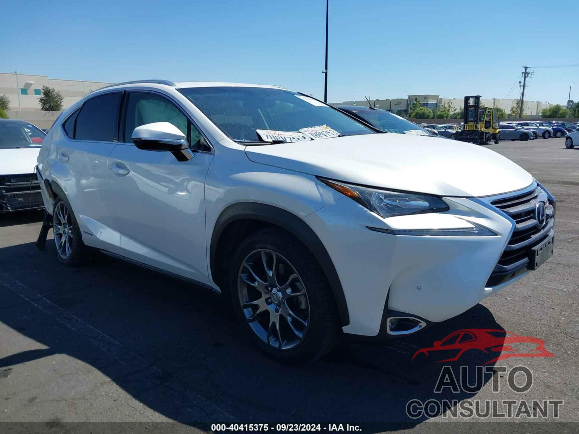 LEXUS NX 300H 2016 - JTJBJRBZ0G2048308