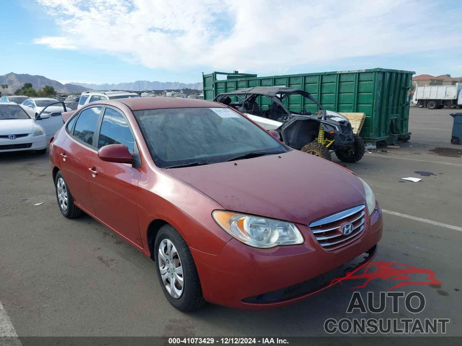 HYUNDAI ELANTRA 2010 - KMHDU4ADXAU180995