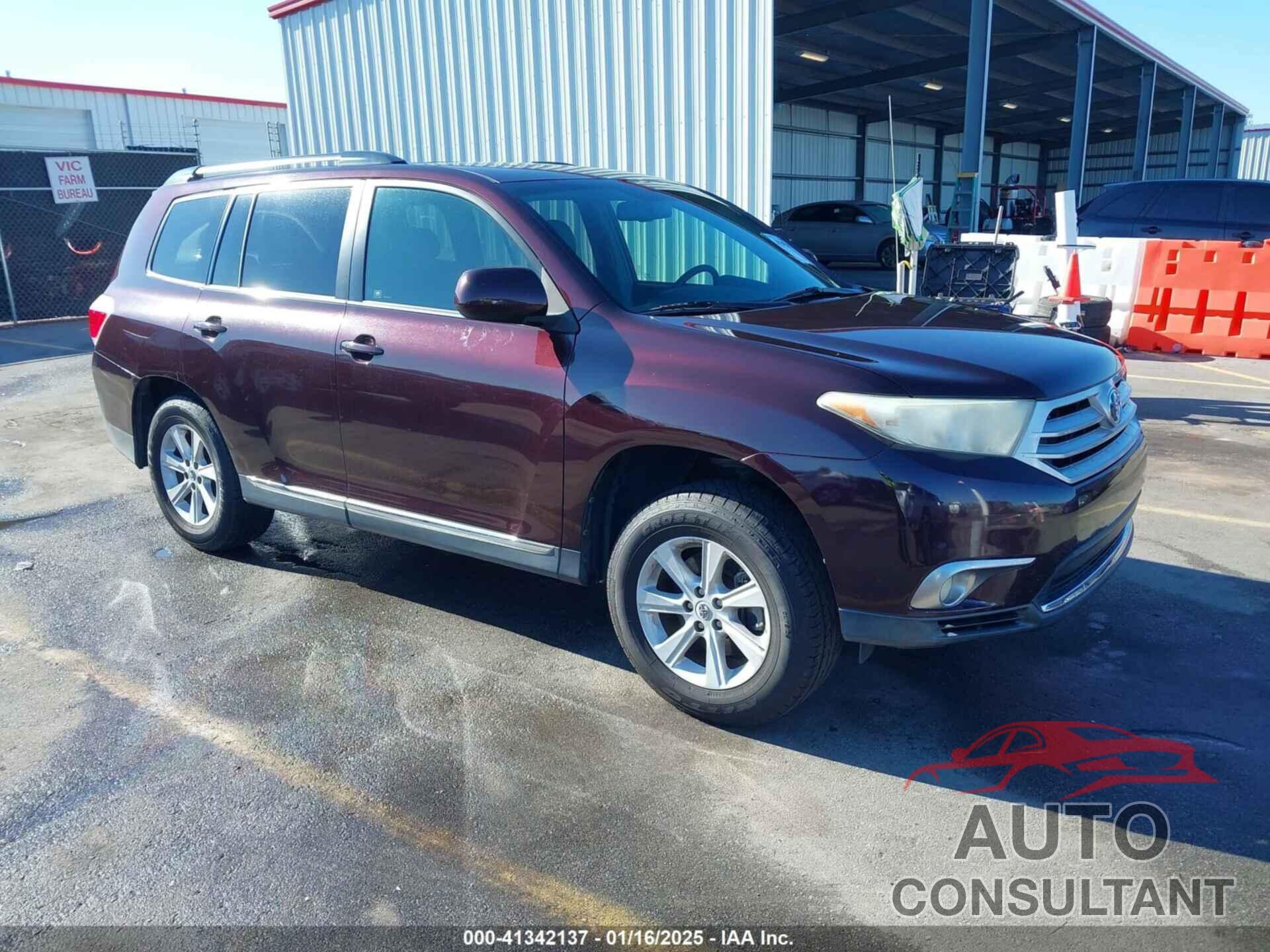 TOYOTA HIGHLANDER 2013 - 5TDZK3EH0DS107456