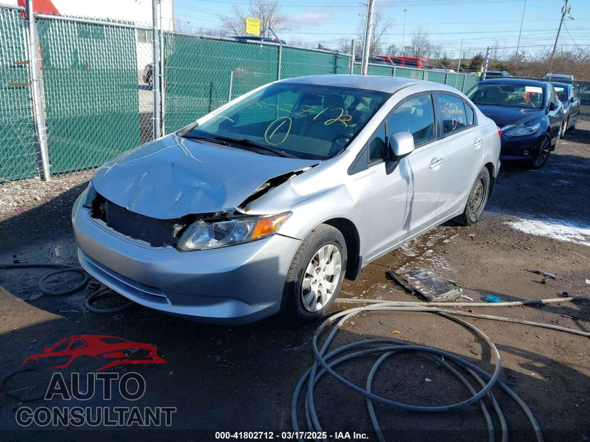 HONDA CIVIC 2012 - 2HGFB2F54CH303657