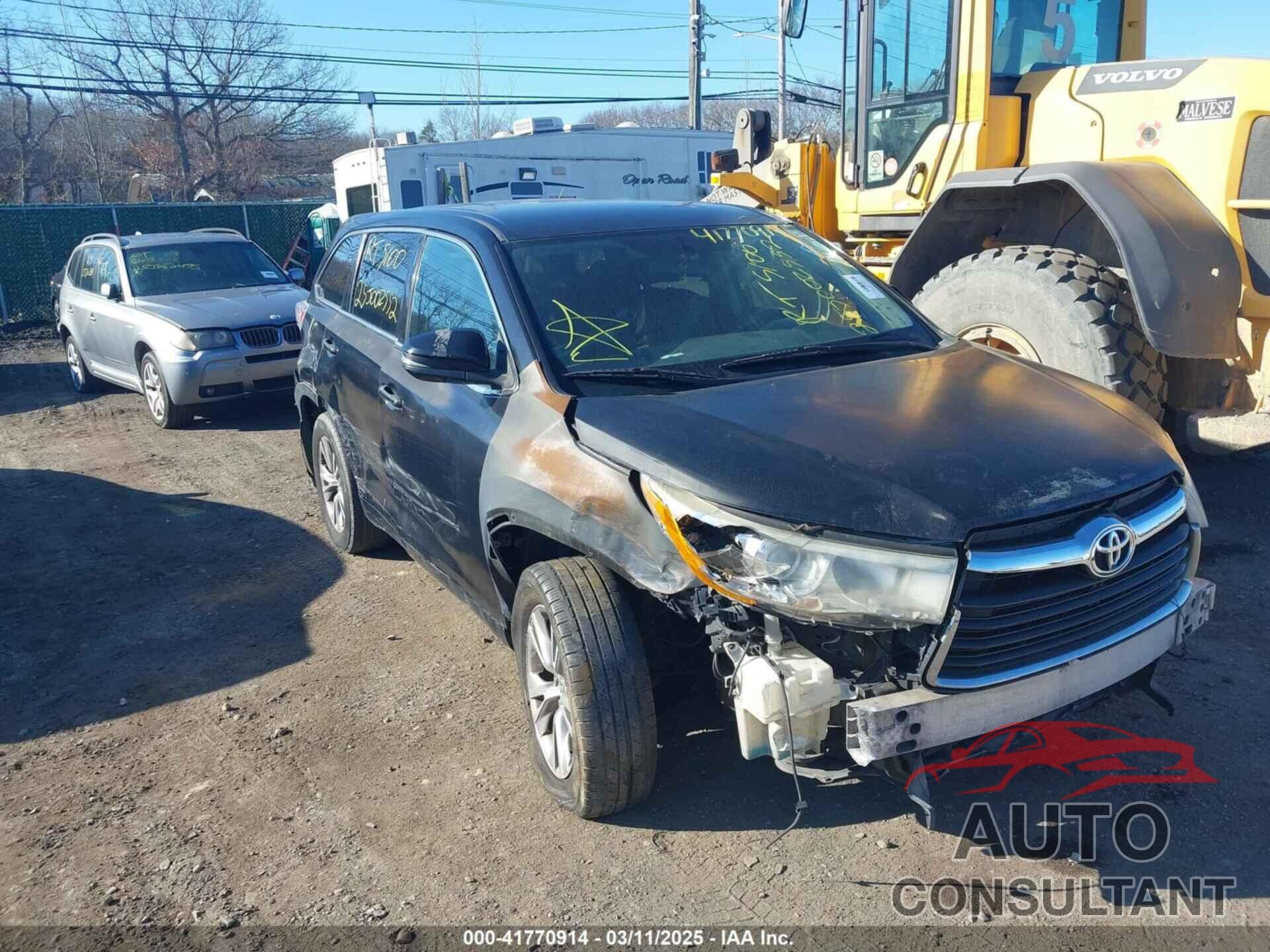 TOYOTA HIGHLANDER 2014 - 5TDBKRFH4ES034791