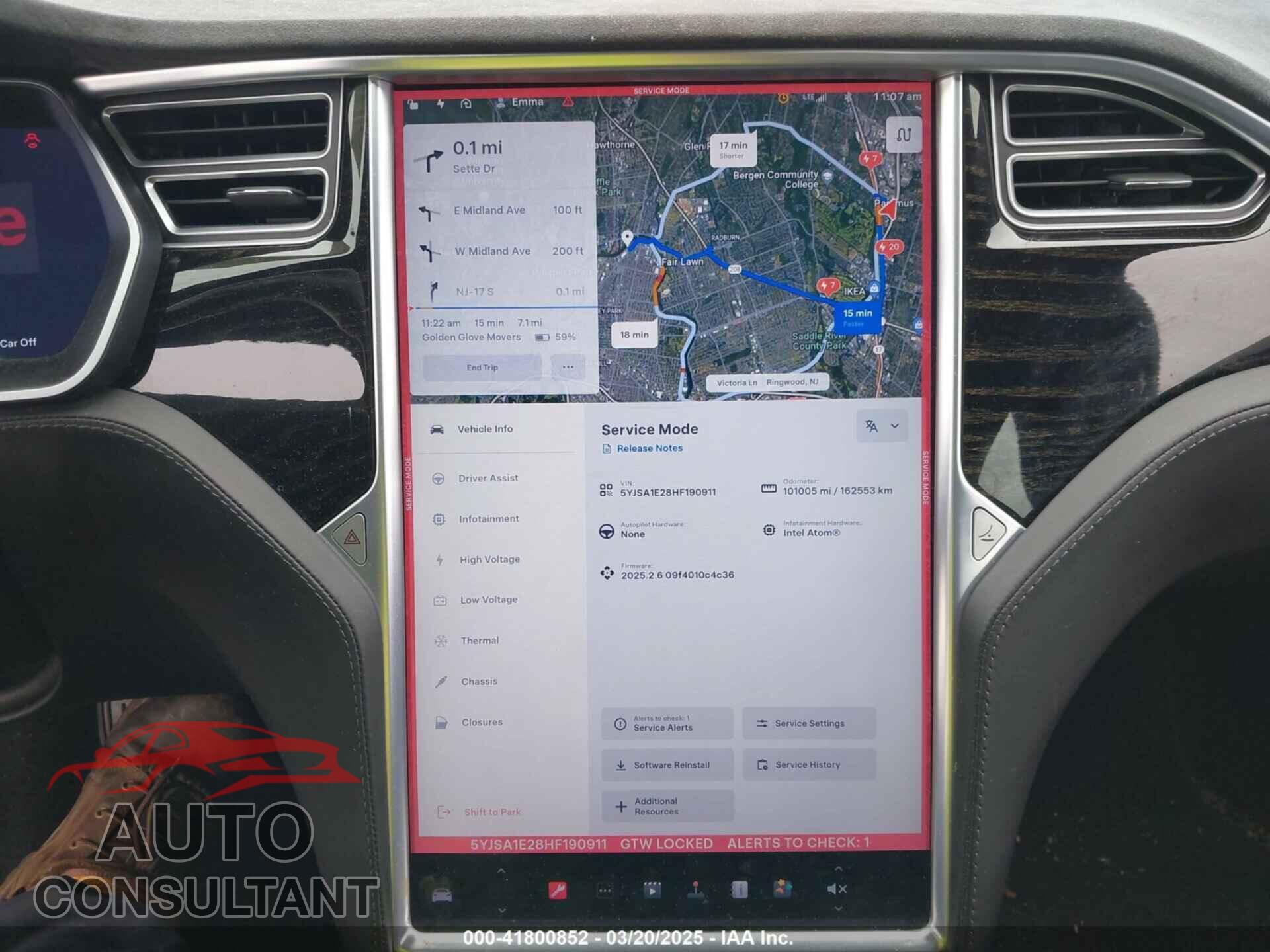 TESLA MODEL S 2017 - 5YJSA1E28HF190911