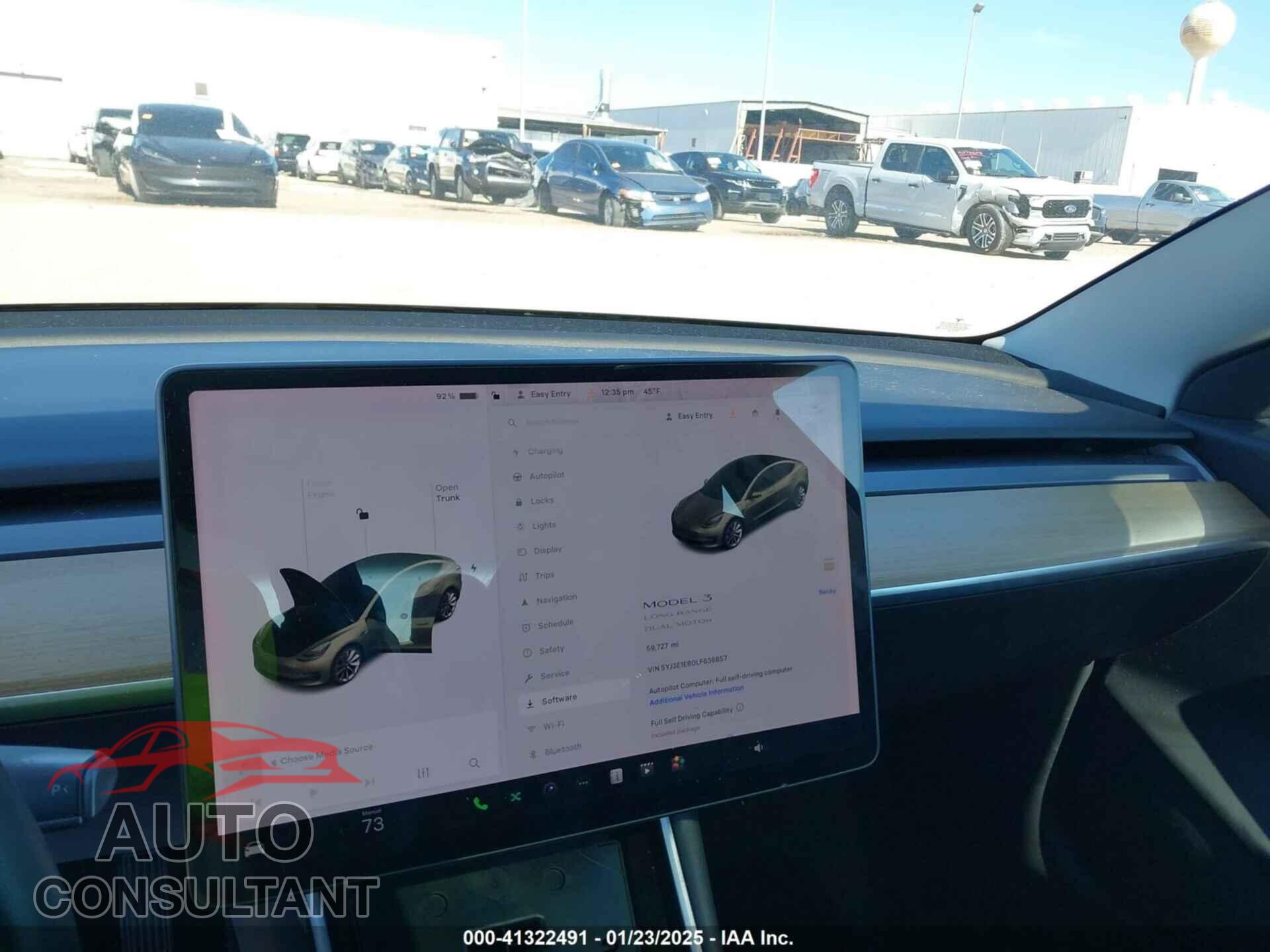 TESLA MODEL 3 2020 - 5YJ3E1EB0LF636857