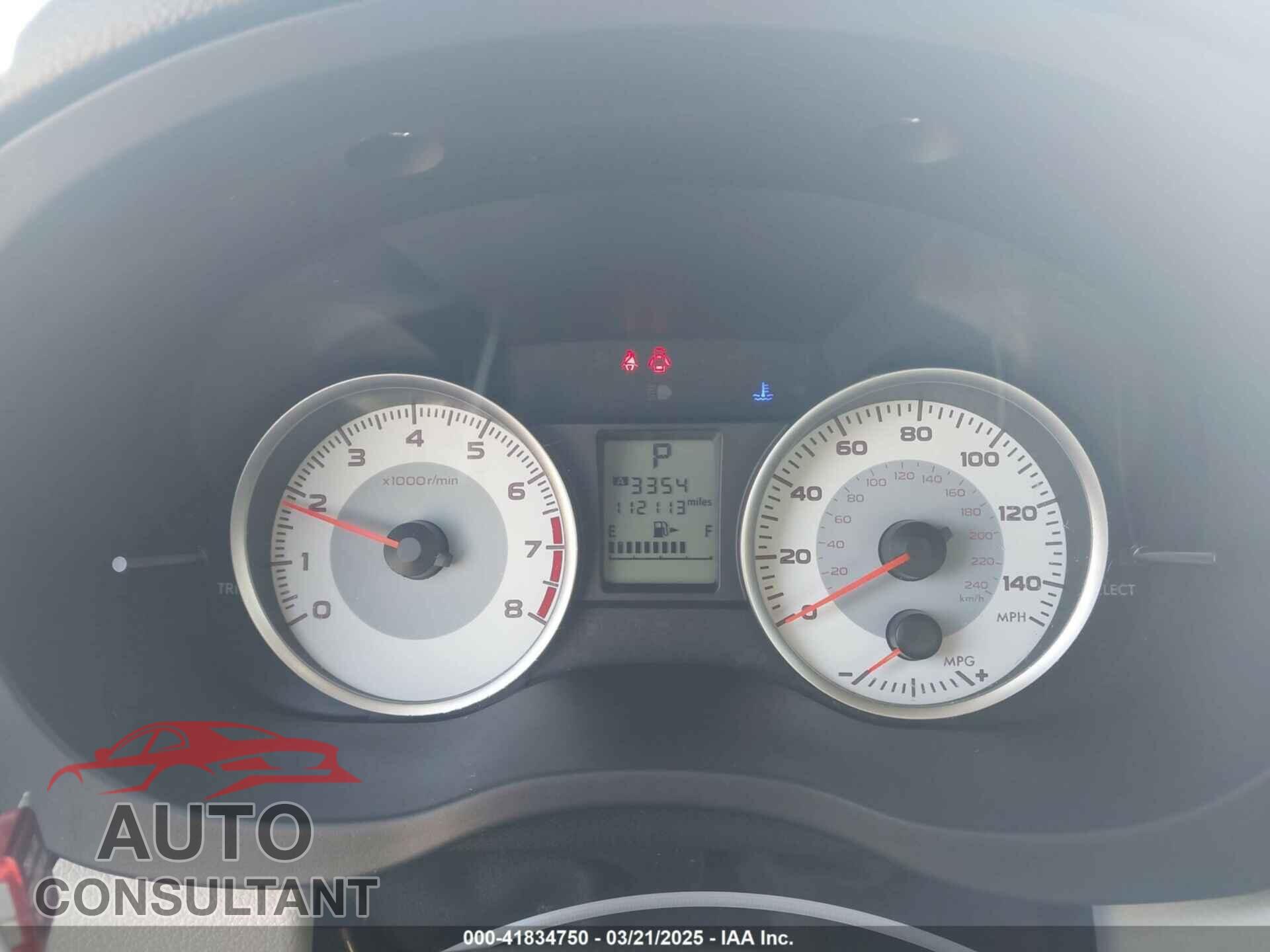 SUBARU IMPREZA 2013 - JF1GPAE60DH800601