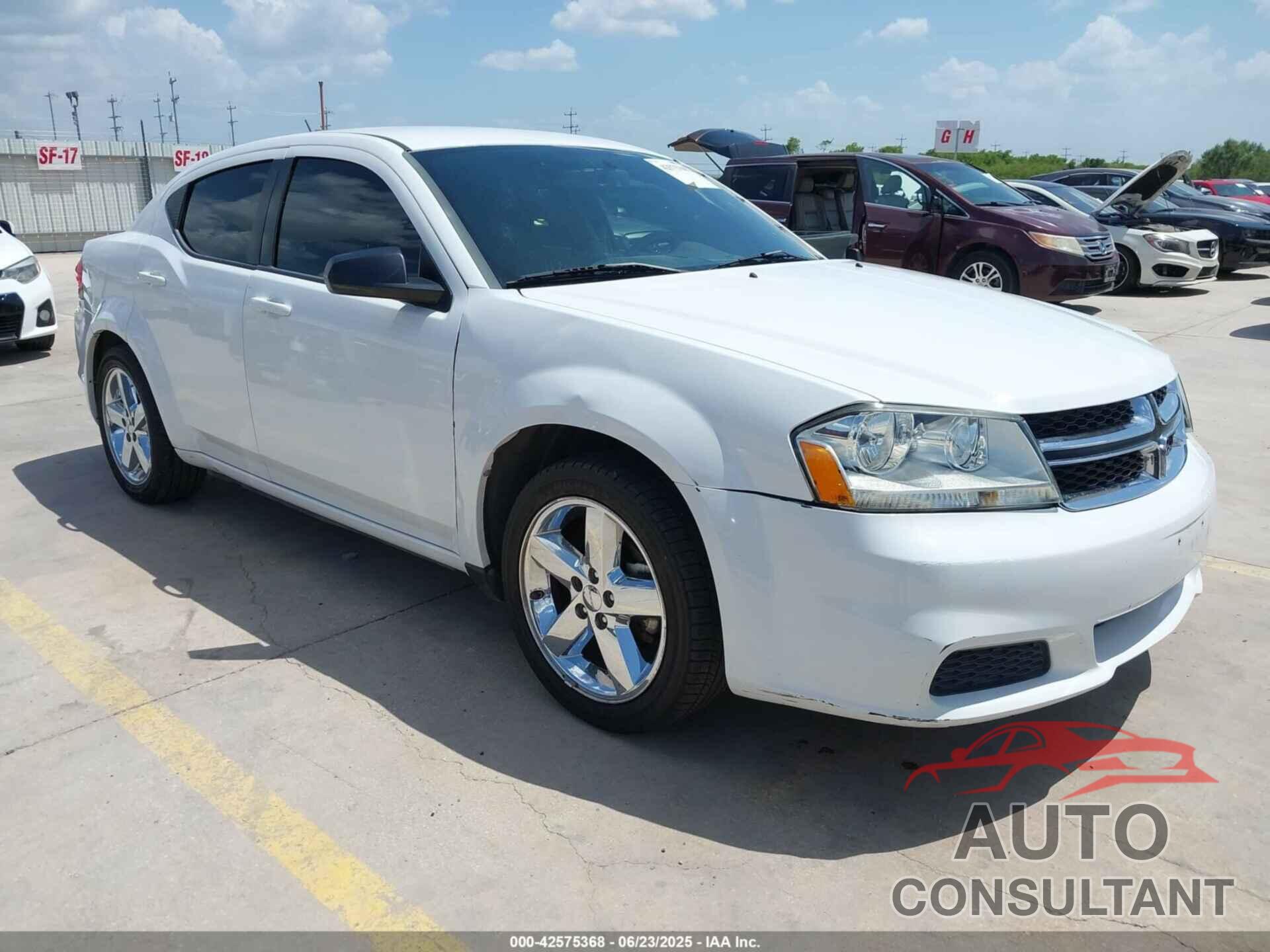 DODGE AVENGER 2013 - 1C3CDZAB4DN610647
