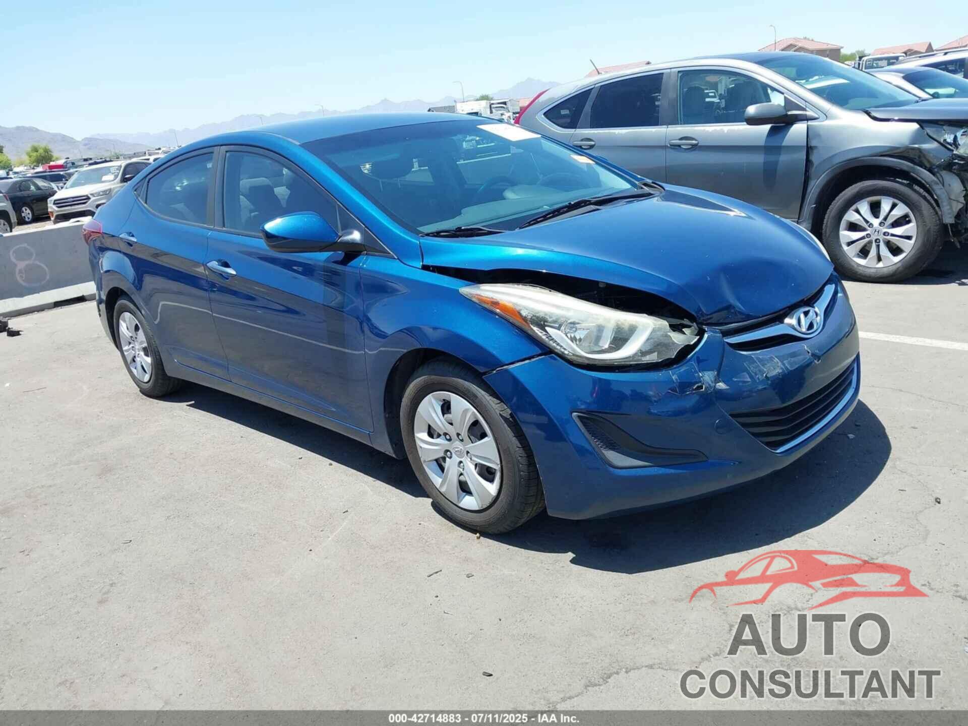 HYUNDAI ELANTRA 2016 - KMHDH4AE4GU618478