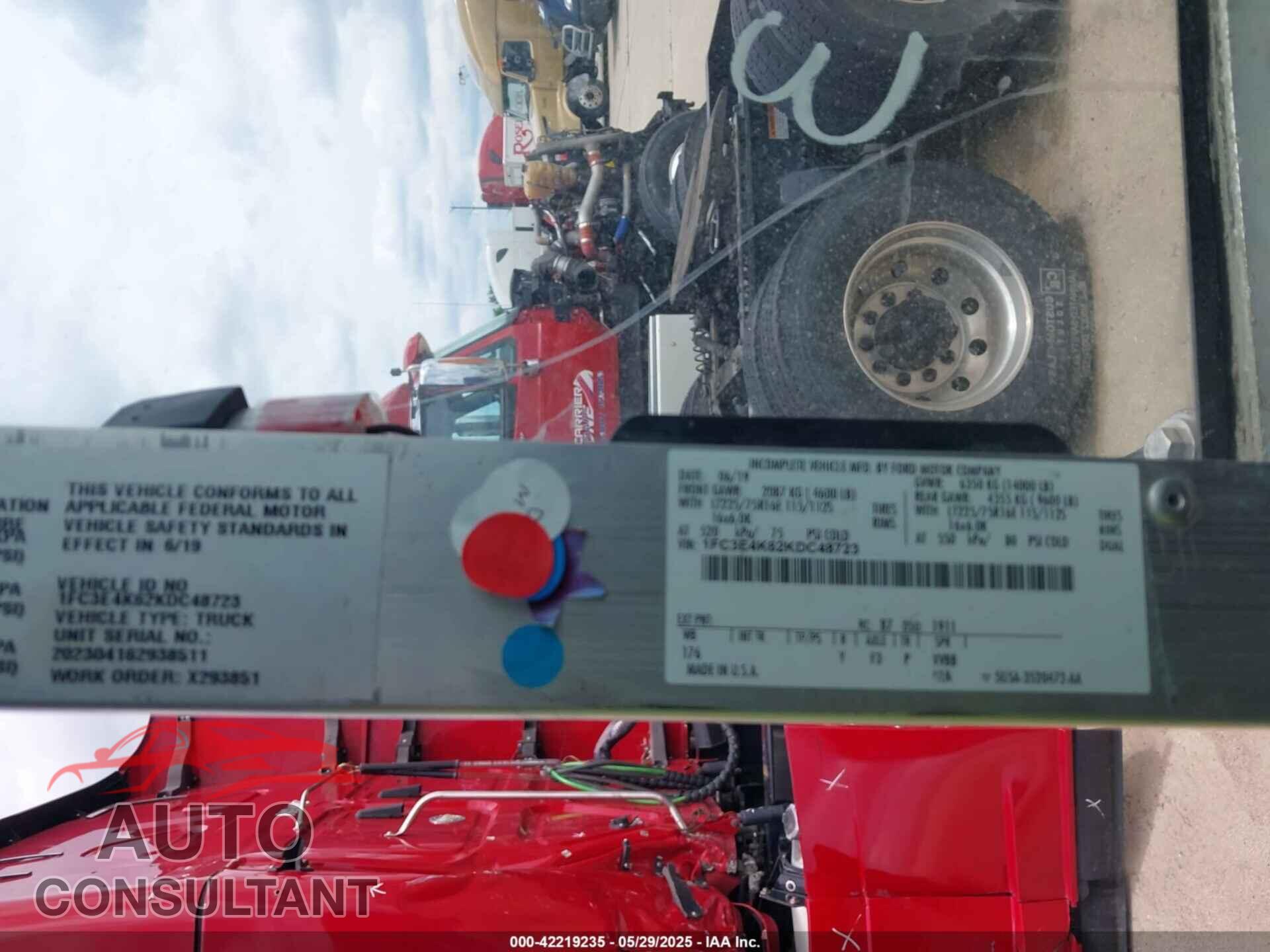 FORD E-450 STRIPPED 2019 - 1FC3E4K62KDC48723