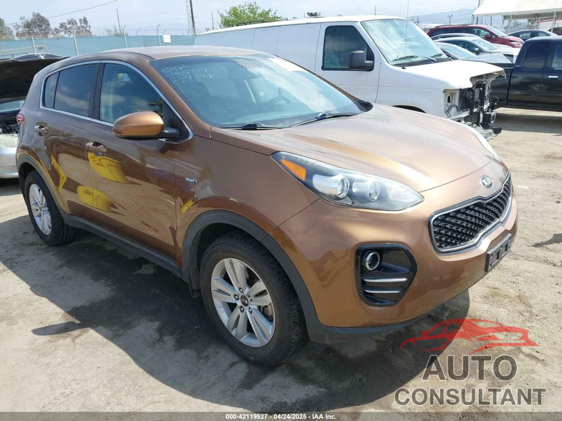 KIA SPORTAGE 2017 - KNDPMCAC3H7168179