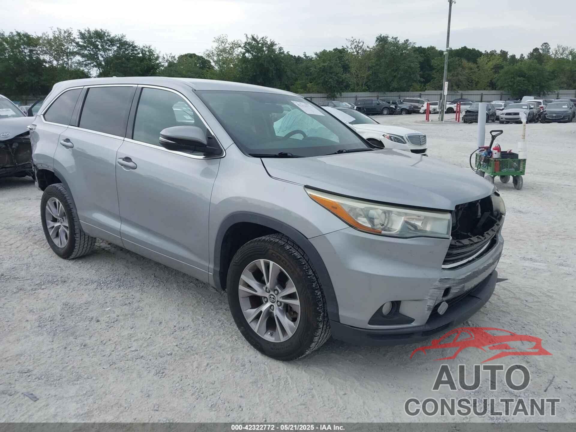 TOYOTA HIGHLANDER 2016 - 5TDZKRFHXGS124965