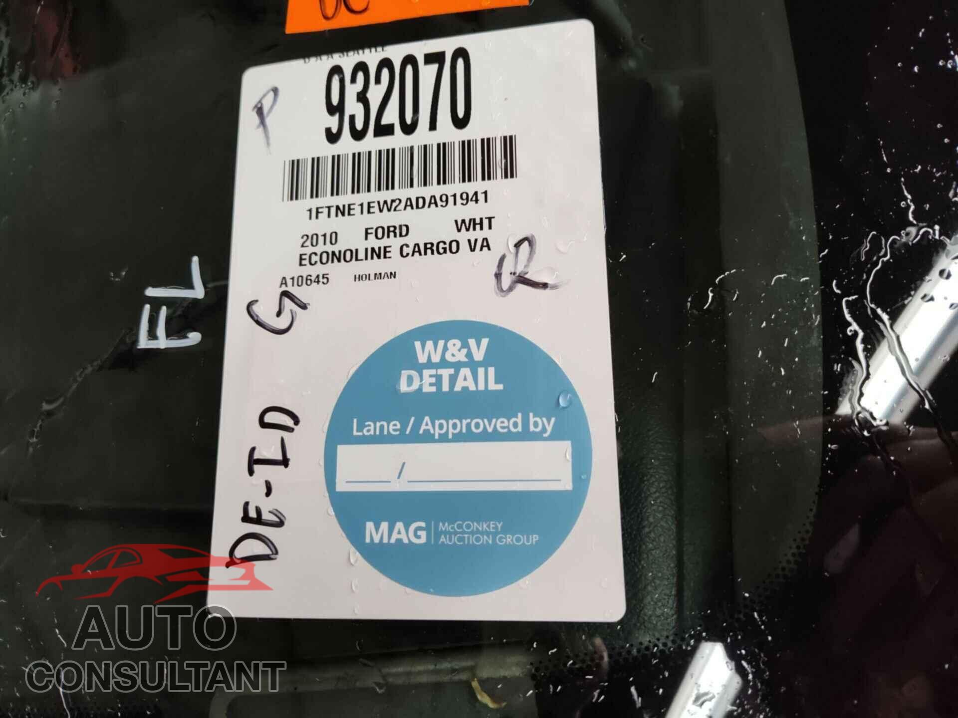 FORD ECONOLINE 2010 - 1FTNE1EW2ADA91941
