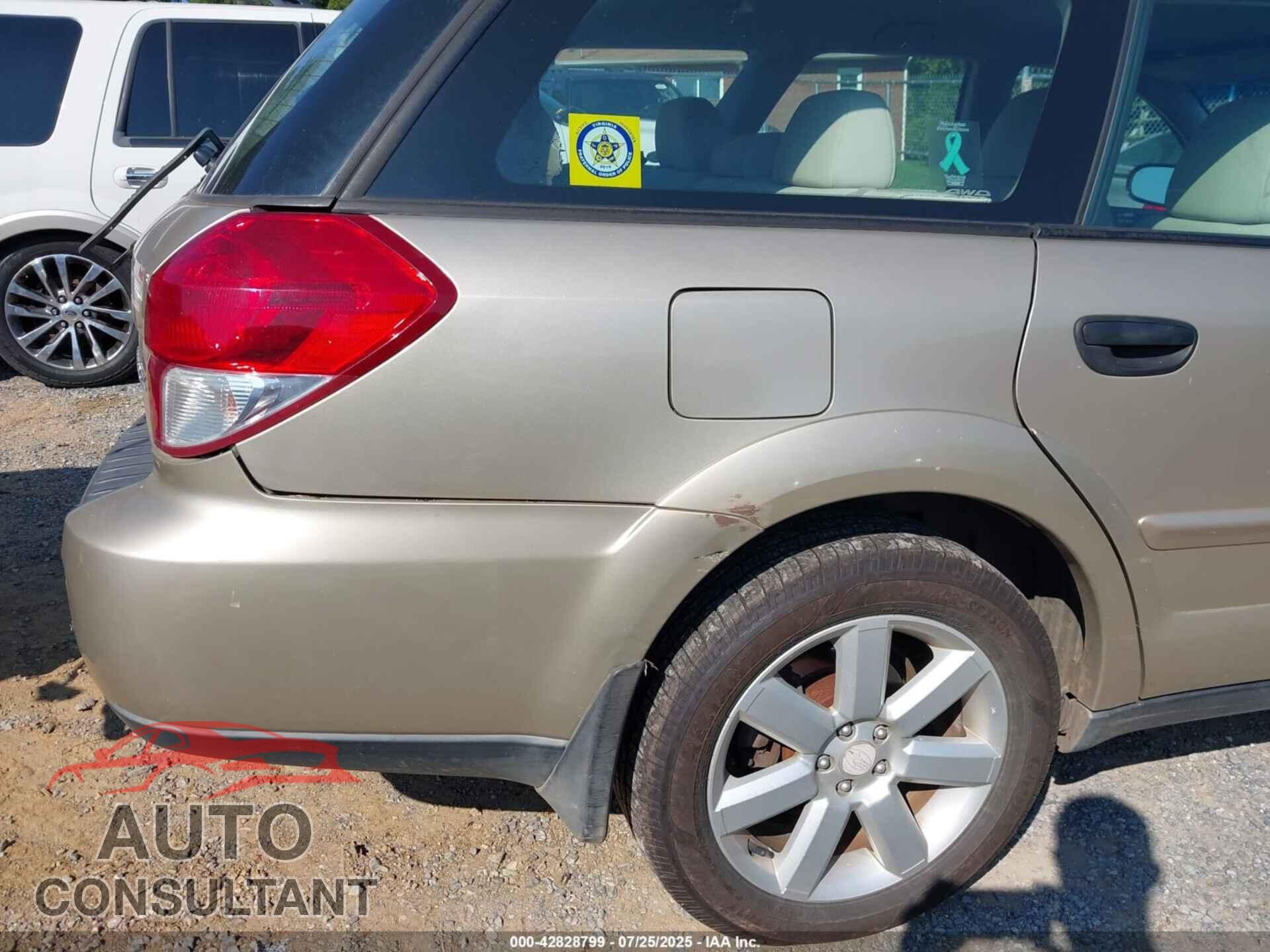 SUBARU OUTBACK 2009 - 4S4BP61C797325356