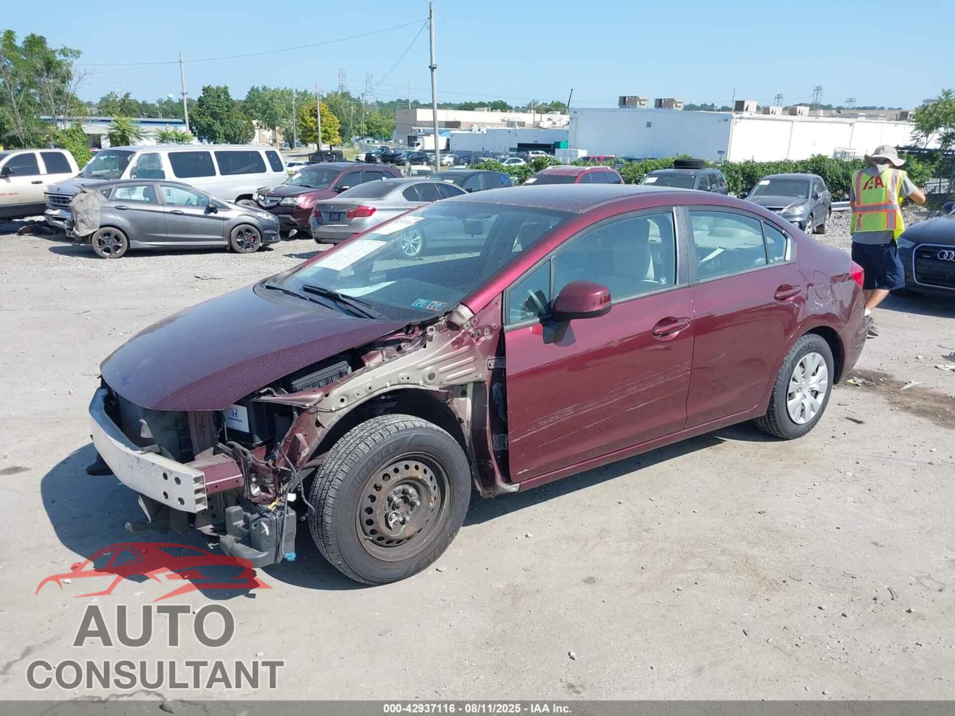 HONDA CIVIC 2012 - 19XFB2F57CE390383