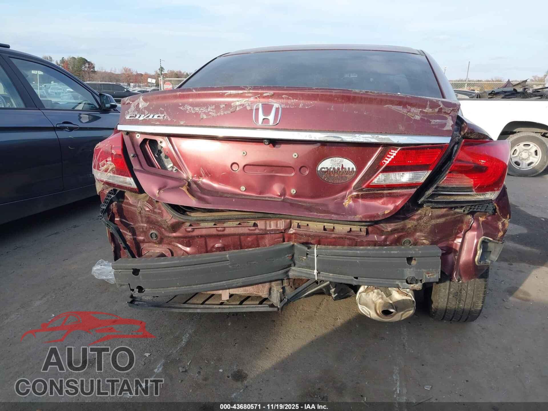 HONDA CIVIC 2013 - 2HGFB2F56DH564841